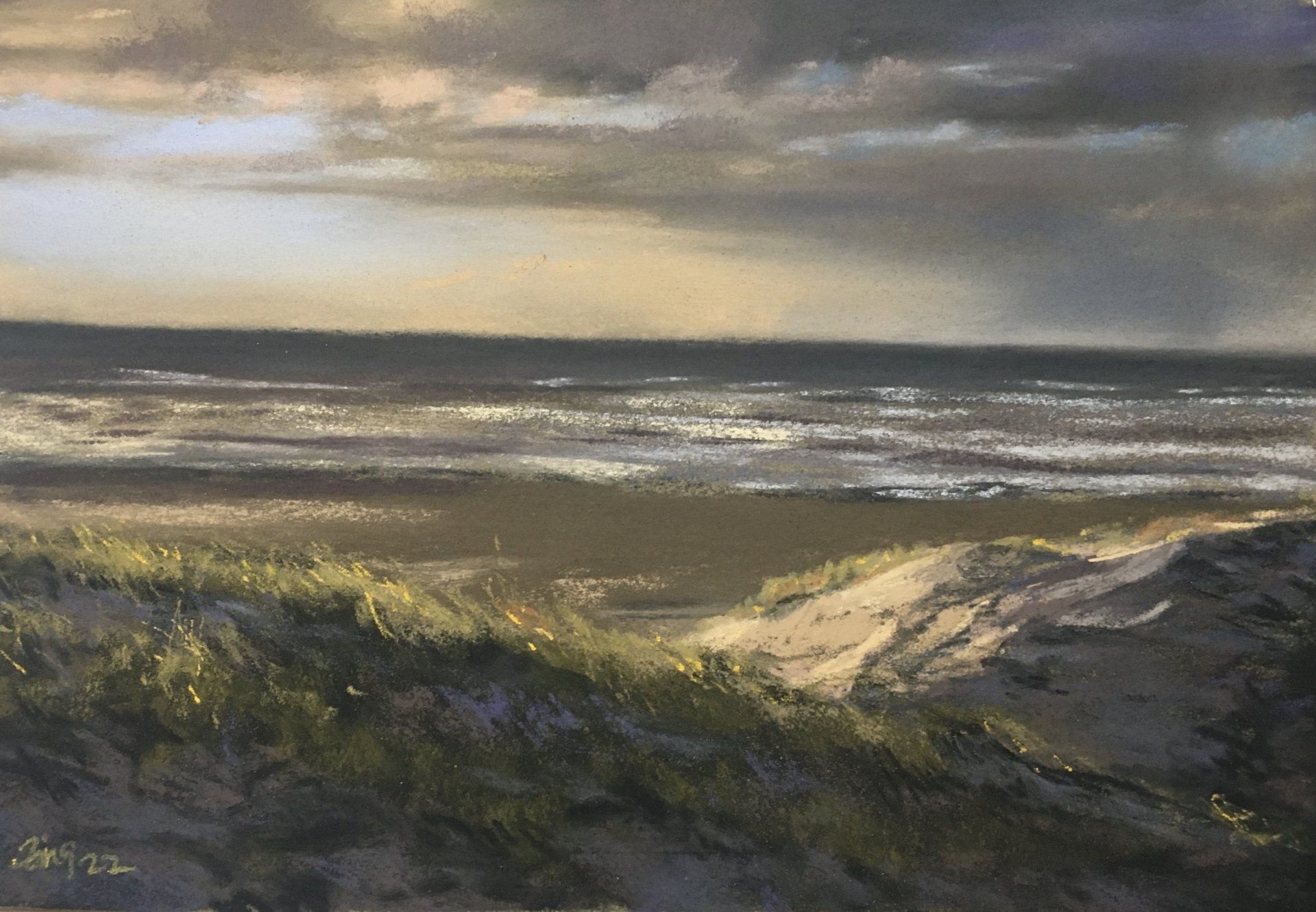 Noch spät am Meer - Pastell, 20x30cm (2022) Noch spät am Meer - Pastell, 20x30cm (2022)