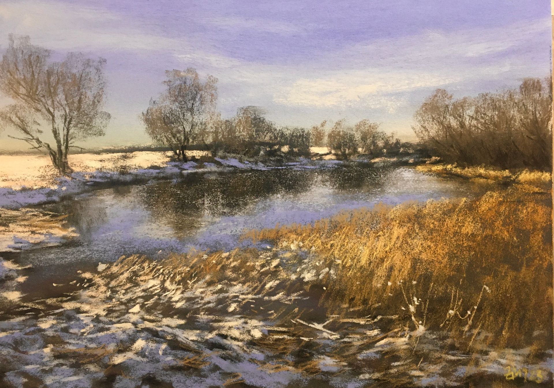 Frost auf dem Reet - Pastell, 30x40cm (2023) Frost auf dem Reet - Pastell, 30x40cm (2023)