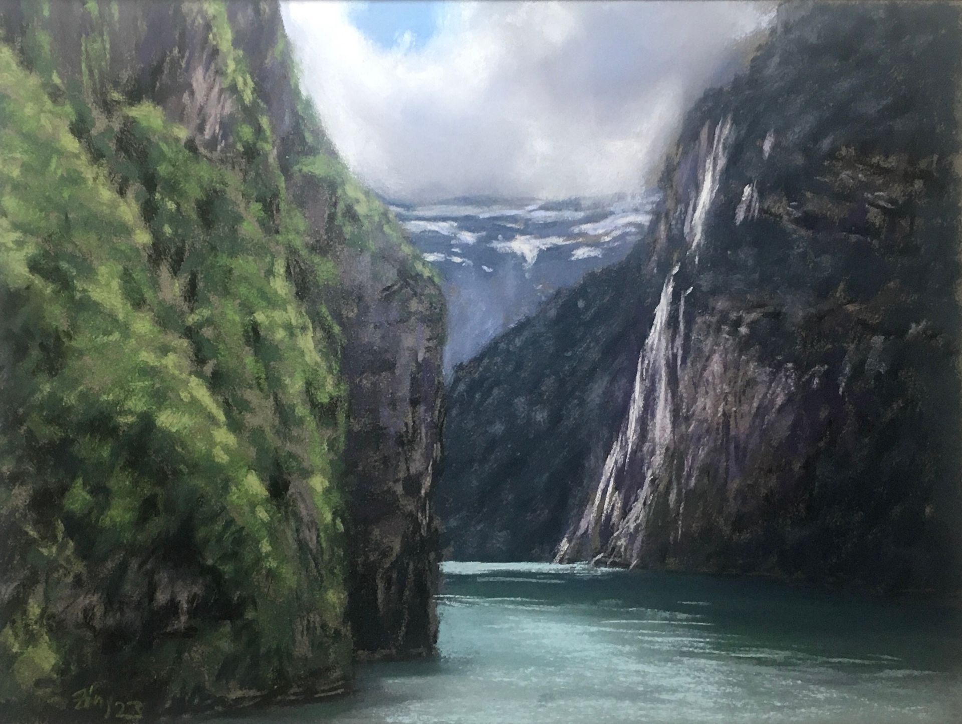 Geiranger Fjord - Pastell, 30x40cm (2023) Geiranger Fjord - Pastell, 30x40cm (2023)