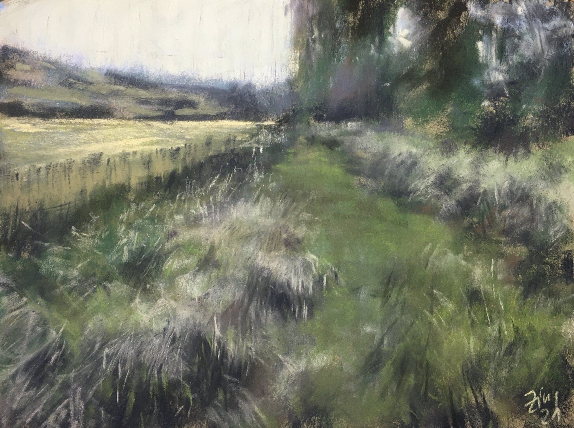 Grasshalme - Pastell, 25x32cm (2021) - unverkäuflich Grasshalme - Pastell, 25x32cm (2021) - unverkäuflich