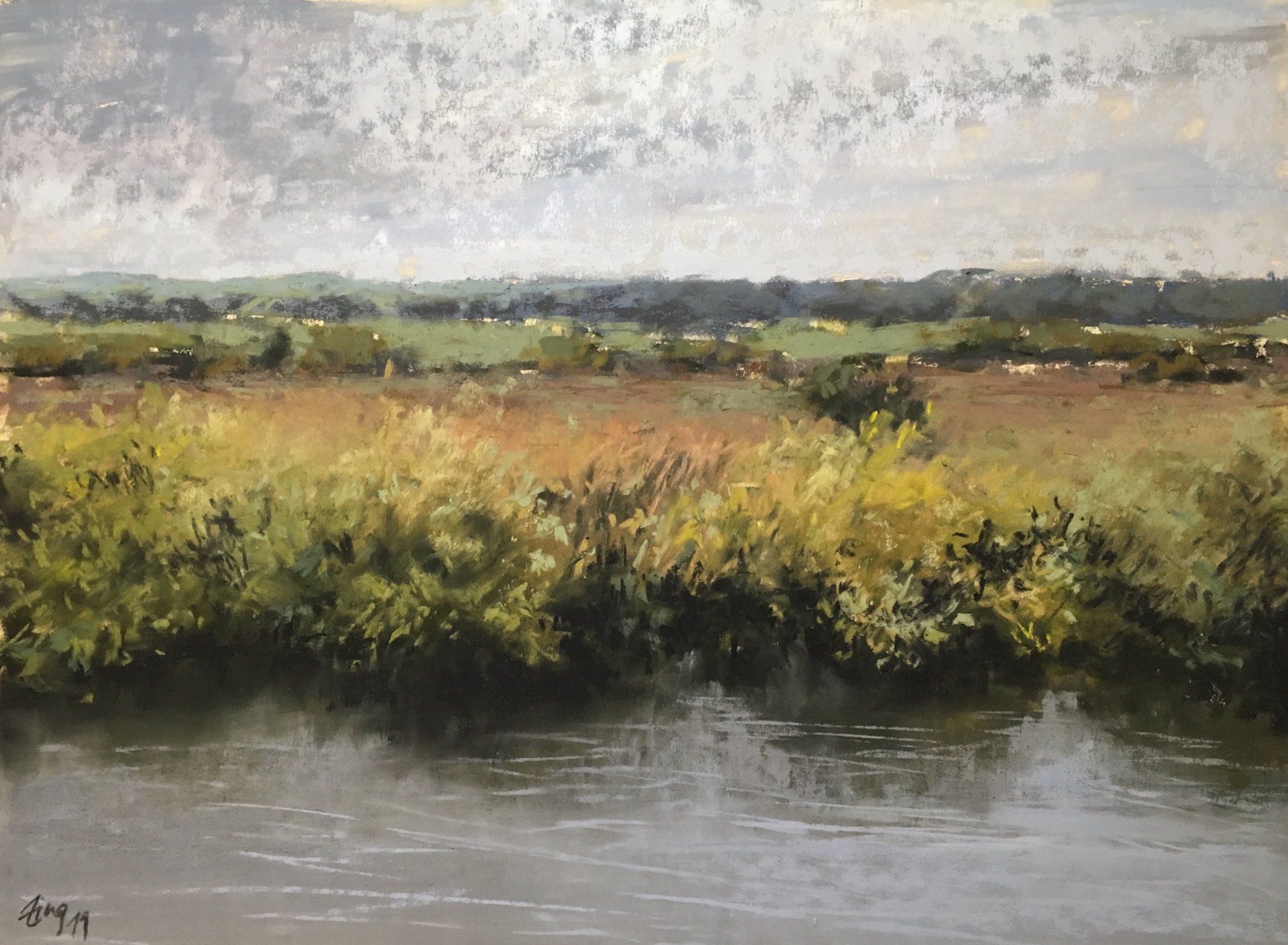 Hammeufer im Regen - Pastell, 30x40cm (2019) Hammeufer im Regen - Pastell, 30x40cm (2019)