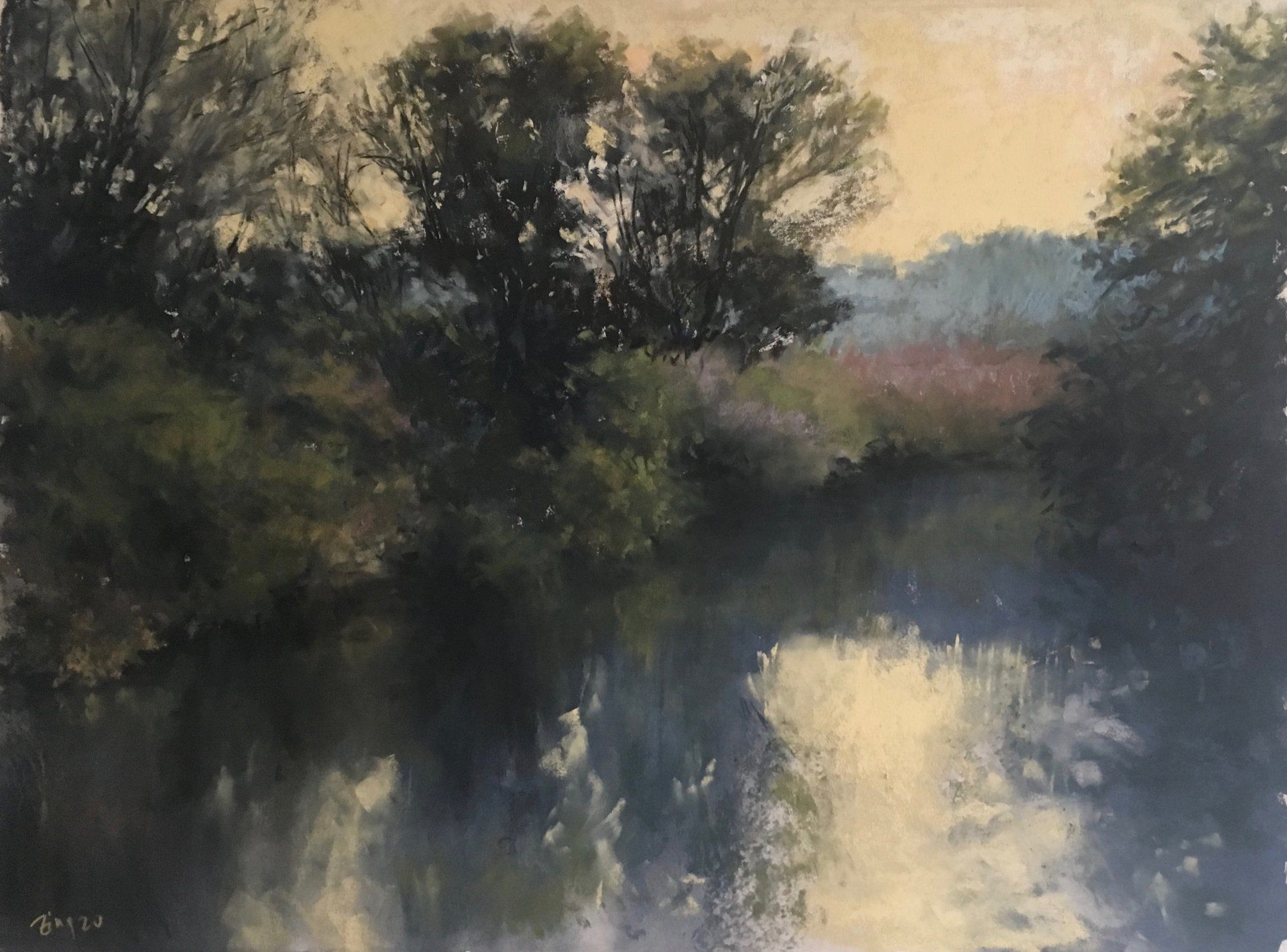 It's getting darker, darker - Pastell, 46x60cm (2020) It's getting darker, darker - Pastell, 46x60cm (2020)