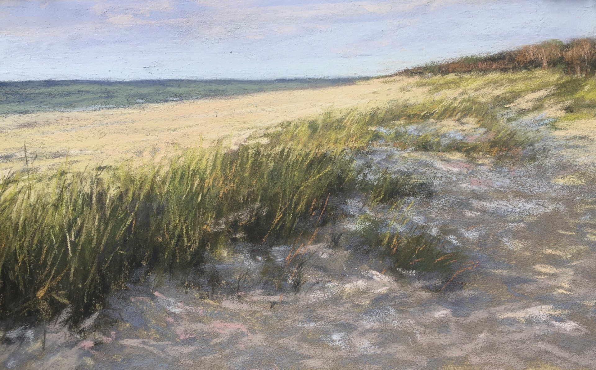 Abendliche Dünen in Prerow - Pastell, 20x30cm (2022) Abendliche Dünen in Prerow - Pastell, 20x30cm (2022)
