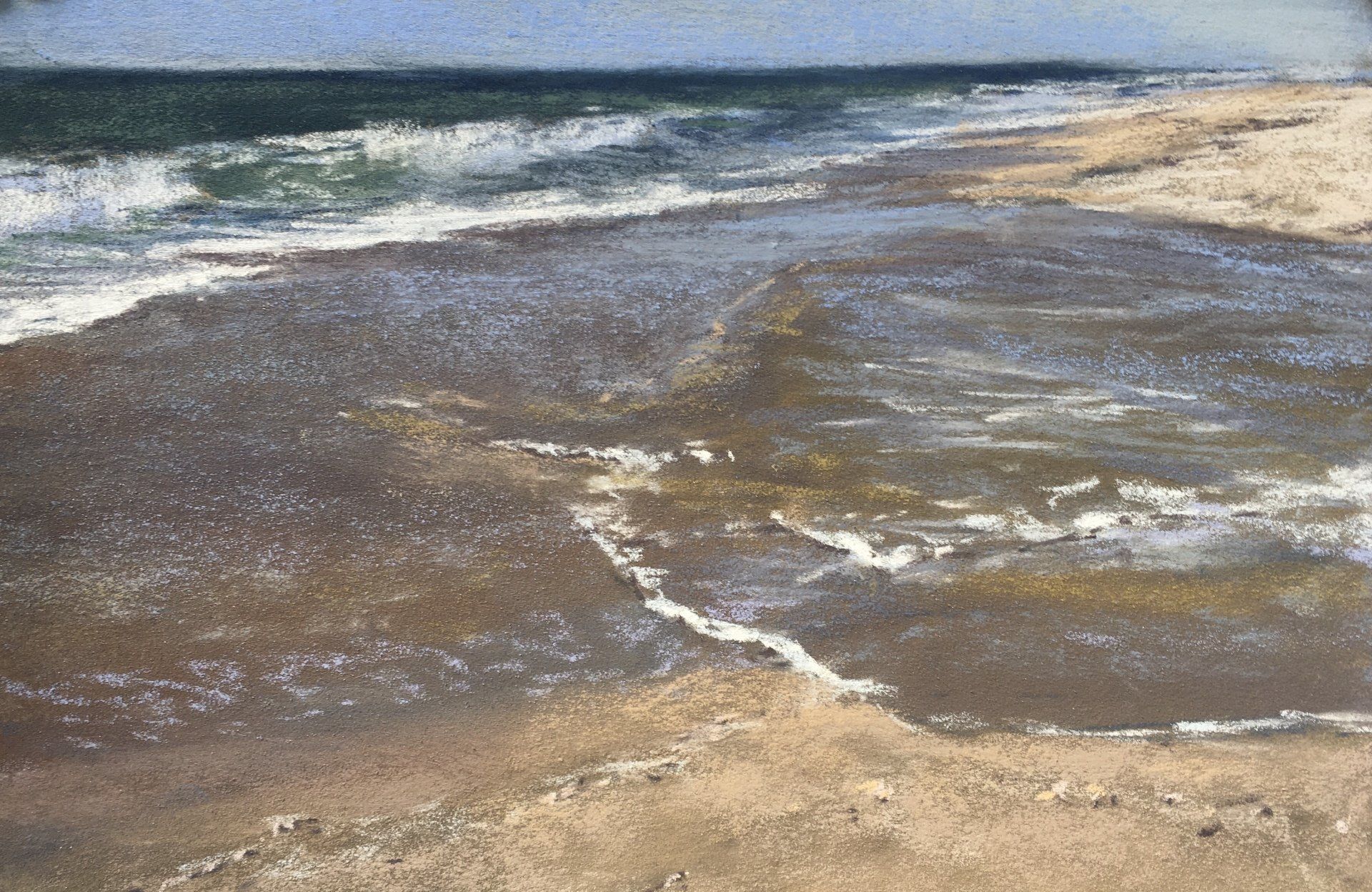 Auflaufendes Wasser - Pastell, 20x30cm (2022) Auflaufendes Wasser - Pastell, 20x30cm (2022)