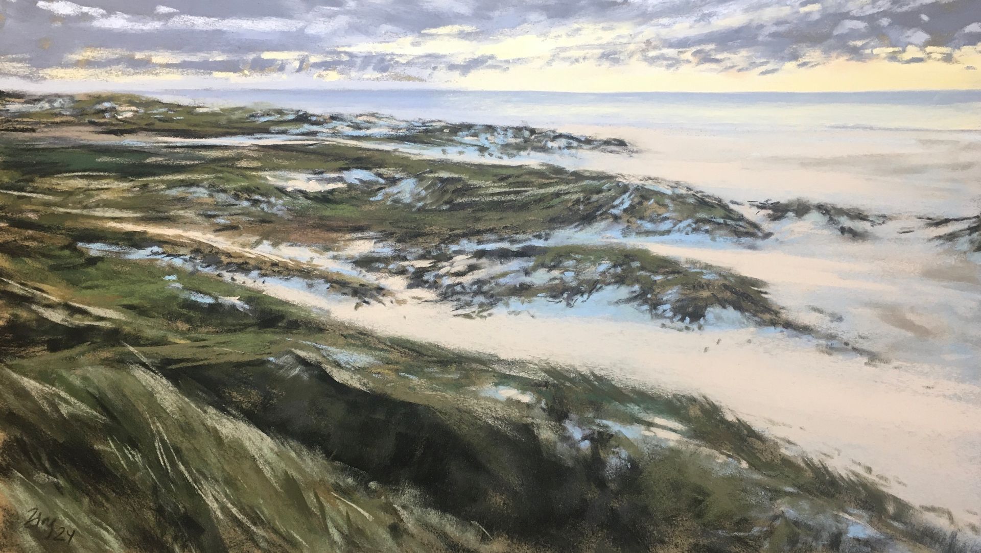 Dünen auf Amrum - Pastell, 35x60cm (2024) Dünen auf Amrum - Pastell, 35x60cm (2024)