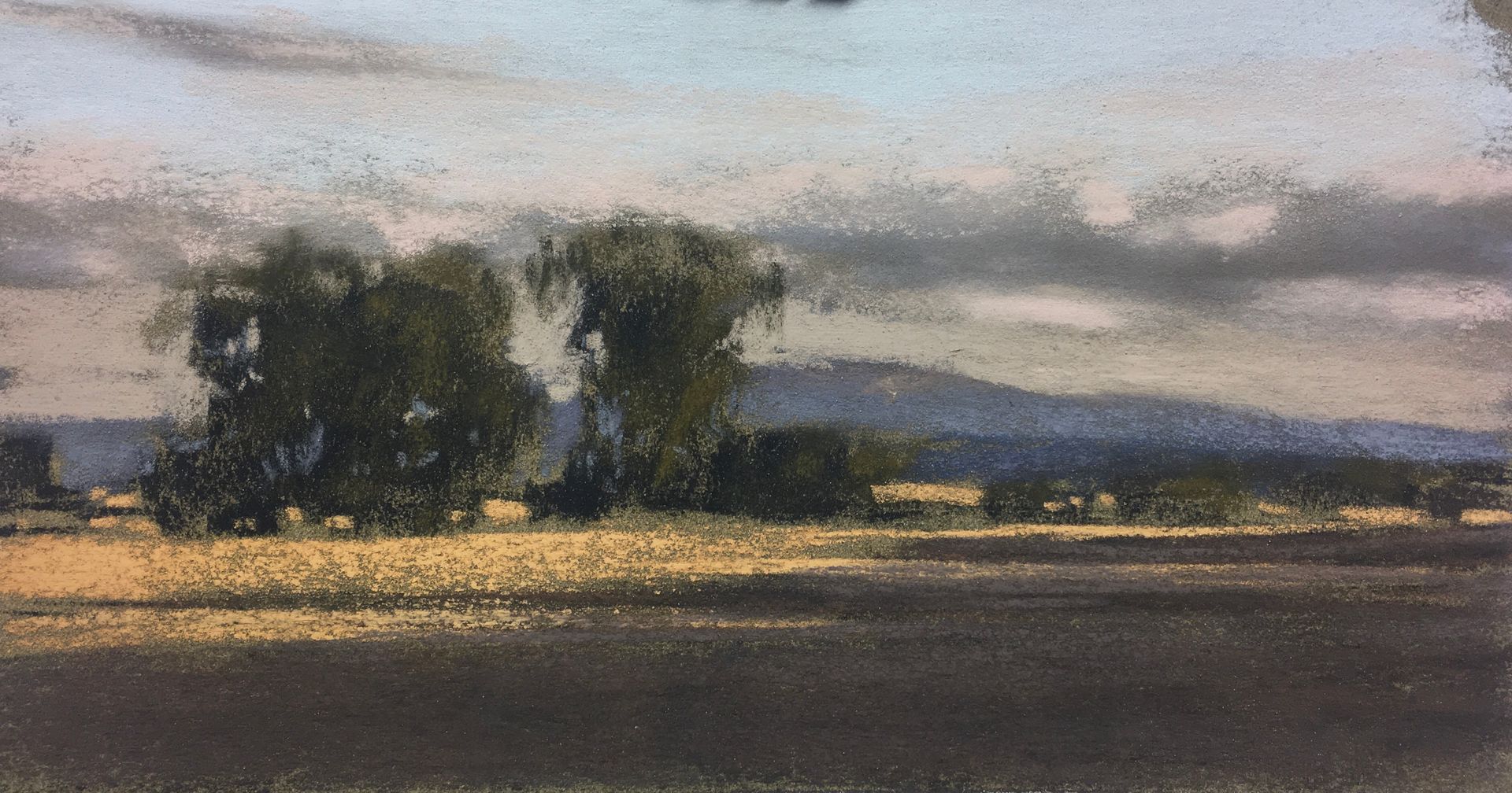 Baumgruppe im Harzvorland - Pastell, ca. 15x30cm (2024) Baumgruppe im Harzvorland - Pastell, ca. 15x30cm (2024)