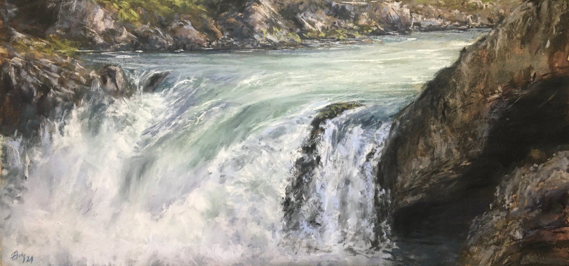 Falling - Pastell, 30x60cm (2021) Falling - Pastell, 30x60cm (2021)