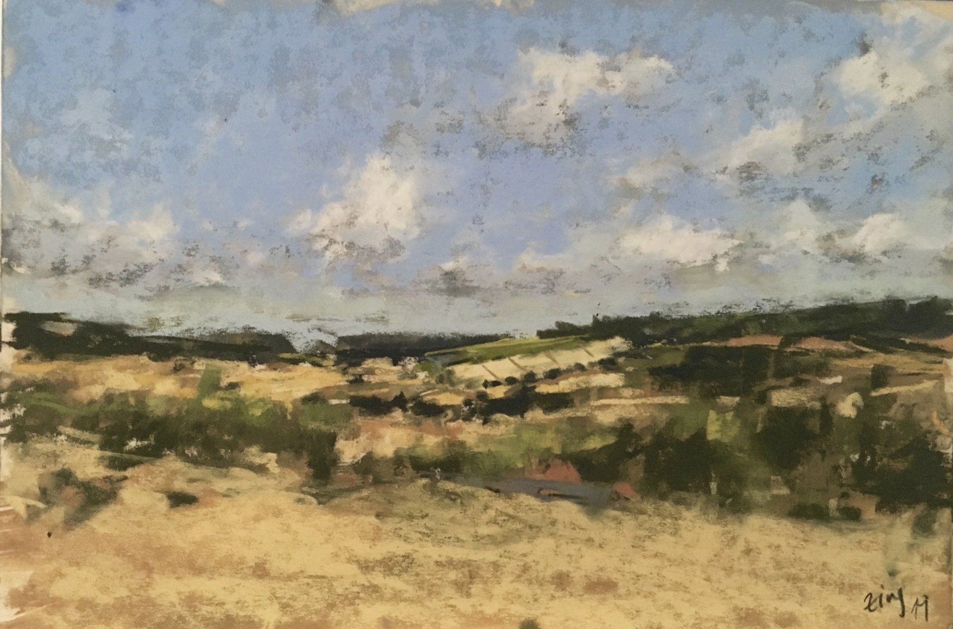 Felder - Plein Air Skizze, Pastell, 20x30cm (2019) Felder - Plein Air Skizze, Pastell, 20x30cm (2019)