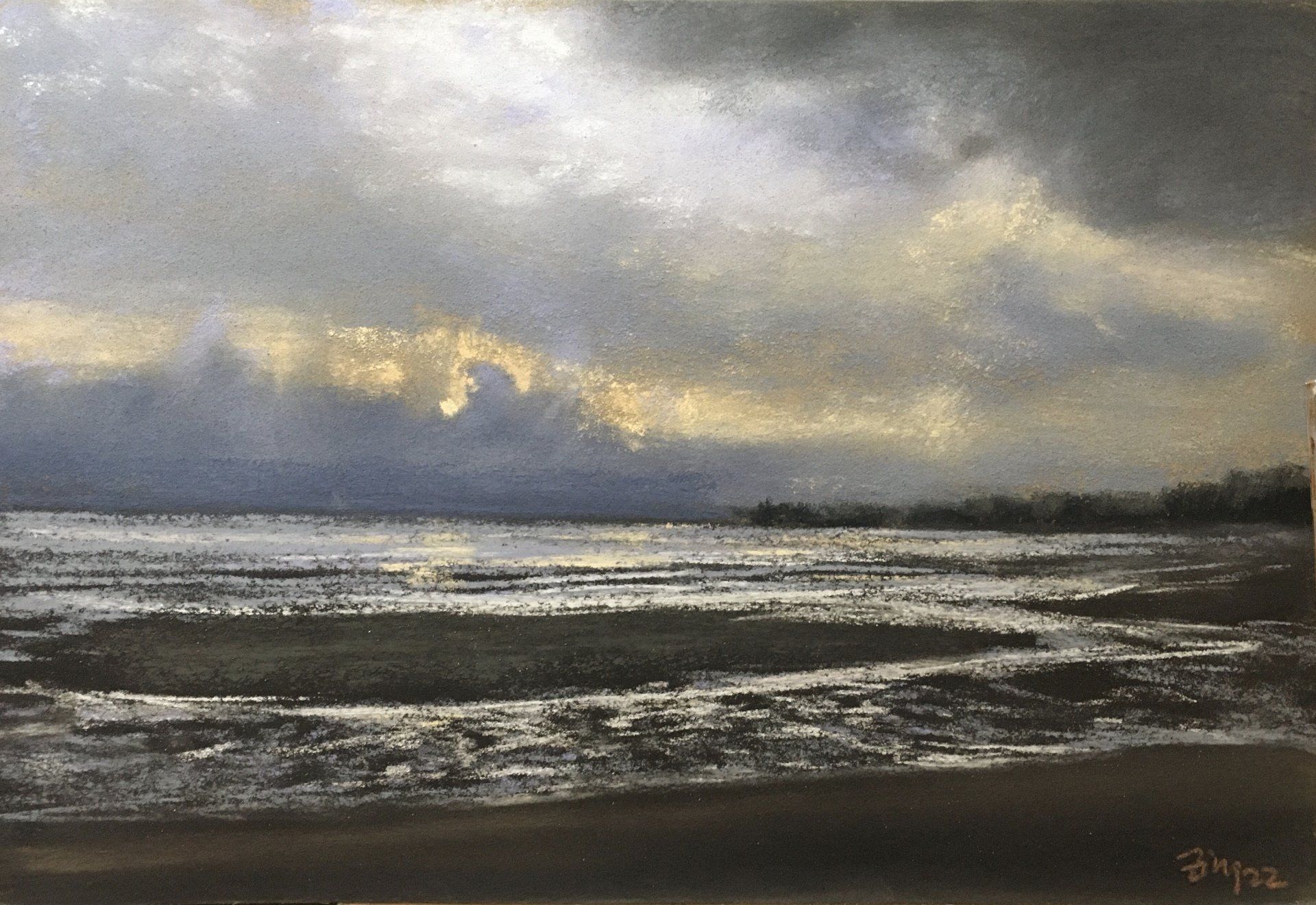 Ablaufendes Wasser - Pastell, 20x30cm (2022) Ablaufendes Wasser - Pastell, 20x30cm (2022)