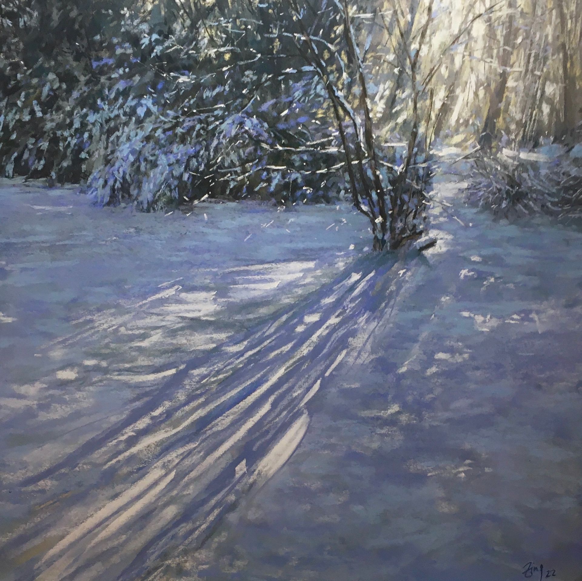 Into the light - Pastell, 50x50cm (2022) Into the light - Pastell, 50x50cm (2022)