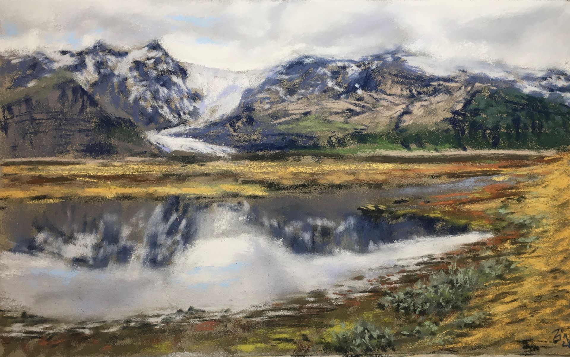 Island-Gletscher - Pastell, 25x40cm (2024) Island-Gletscher - Pastell, 25x40cm (2024)