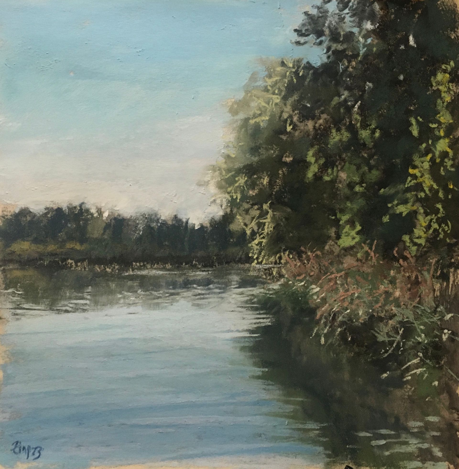 Klostersee - Pastell, 20x20cm (2023)