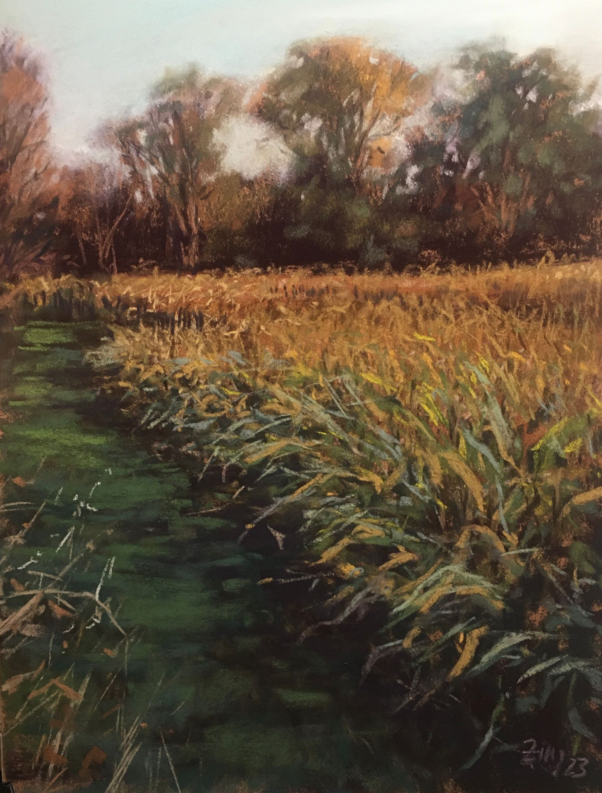 Maisfeld im Herbst - Pastell, 30x20cm (2023) Maisfeld im Herbst - Pastell, 30x20cm (2023)