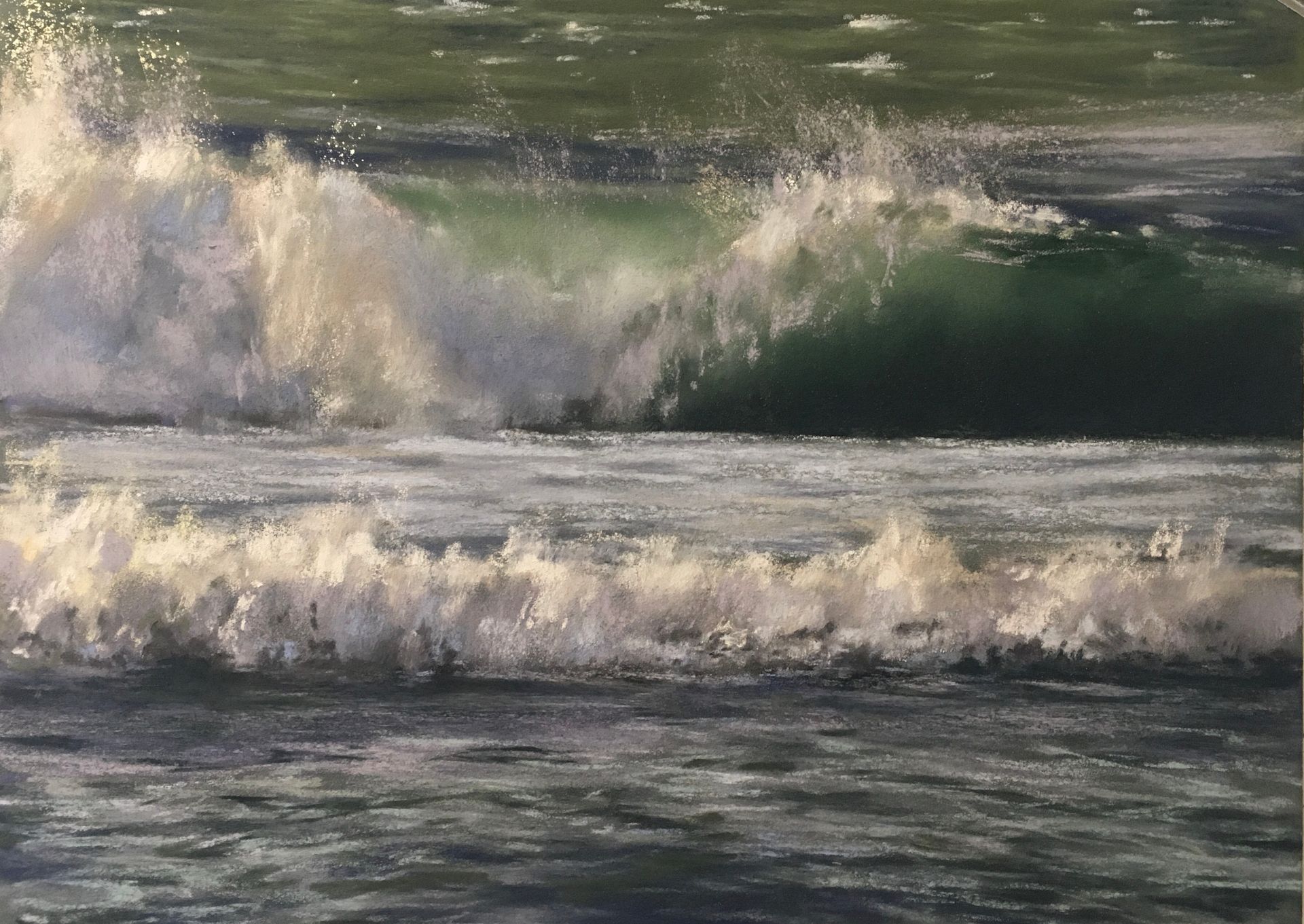 Nordseebrandung - Pastell, 30x40cm (2023) Nordseebrandung - Pastell, 30x40cm (2023)