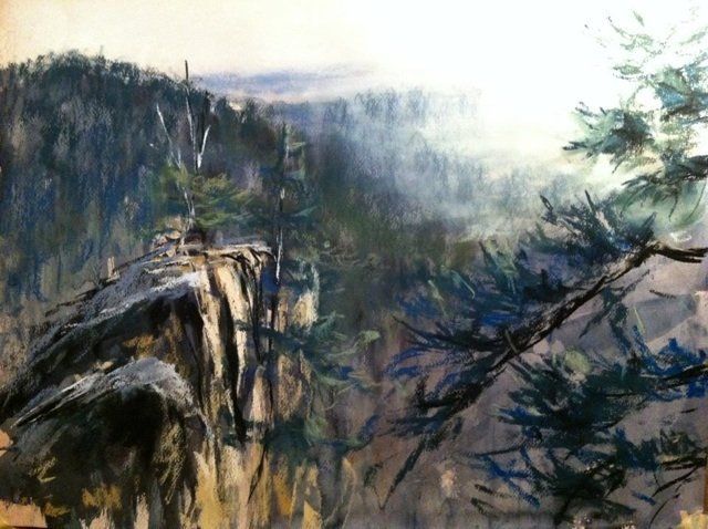 Auf der Rabenklippe - Pastell, 2015 (40 x 50 cm) Auf der Rabenklippe - Pastell, 2015 (40 x 50 cm)