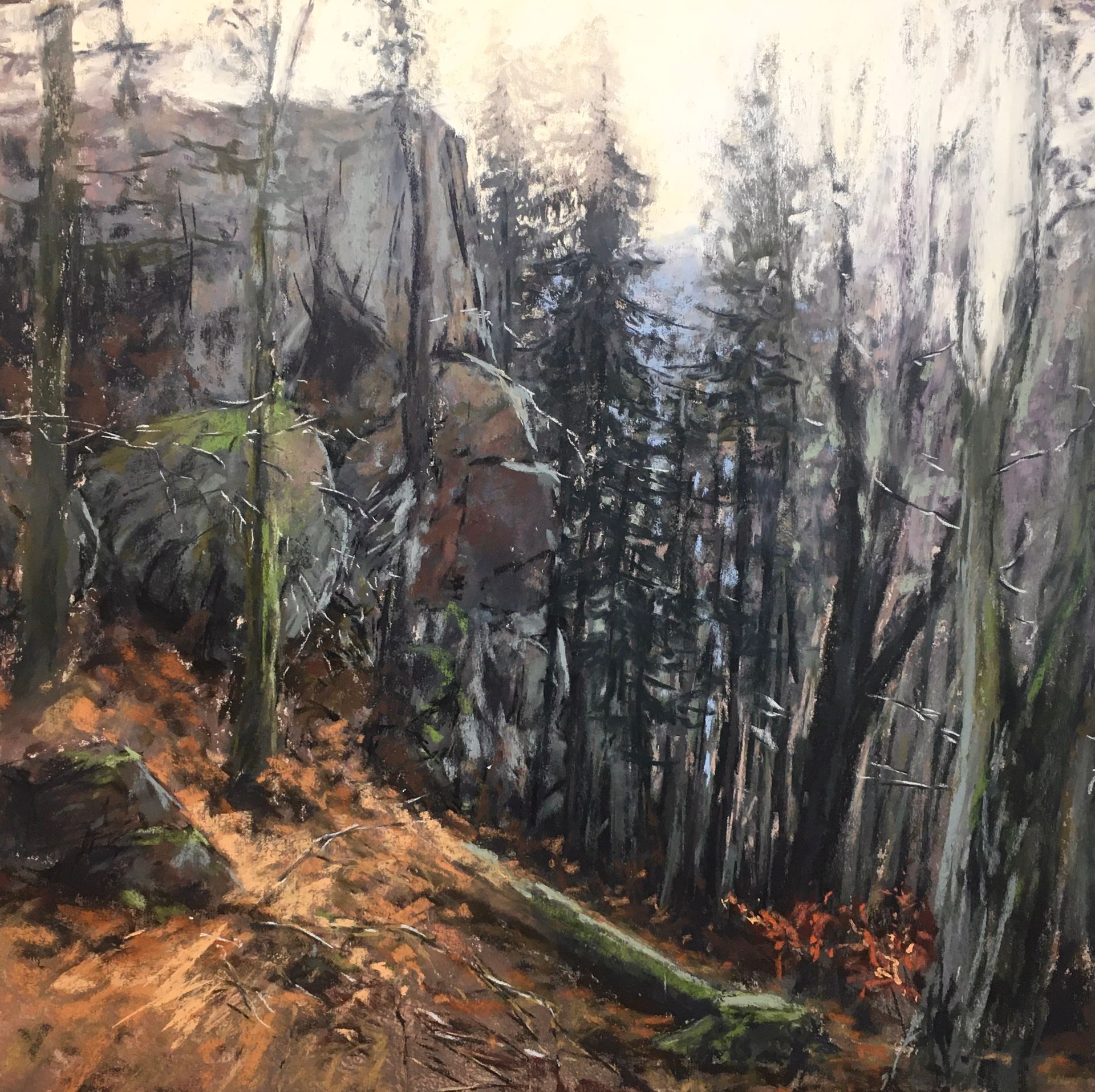 An der Rabenklippe - Pastell, 50x50cm (2024) An der Rabenklippe - Pastell, 50x50cm (2024)