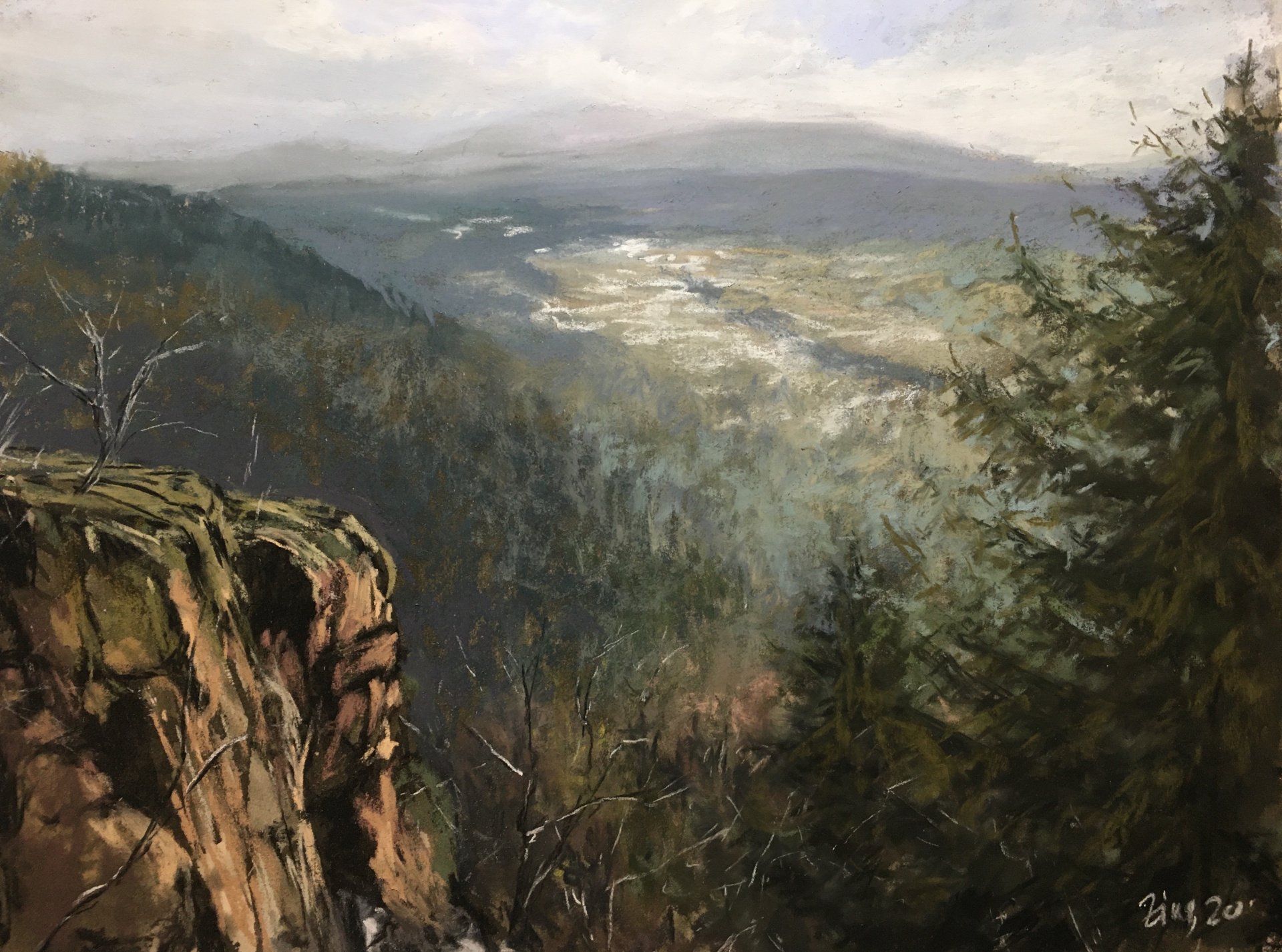 Rabenklippe - Pastell, 30x40cm (2020) Rabenklippe - Pastell, 30x40cm (2020)