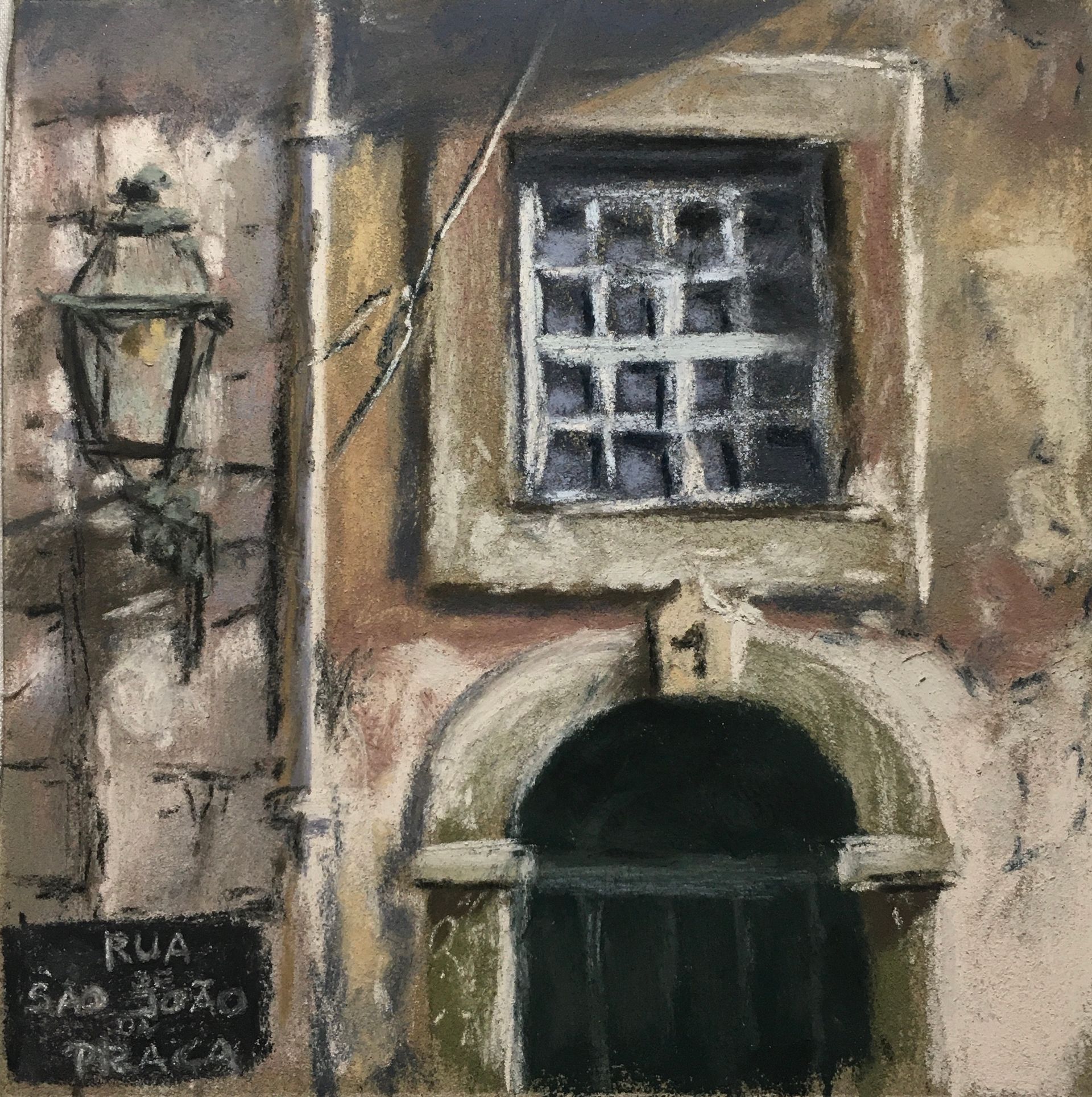 Rua de Sao Joao da Praca - Pastell, 15x15cm (2023) Rua de Sao Joao da Praca - Pastell, 15x15cm (2023)