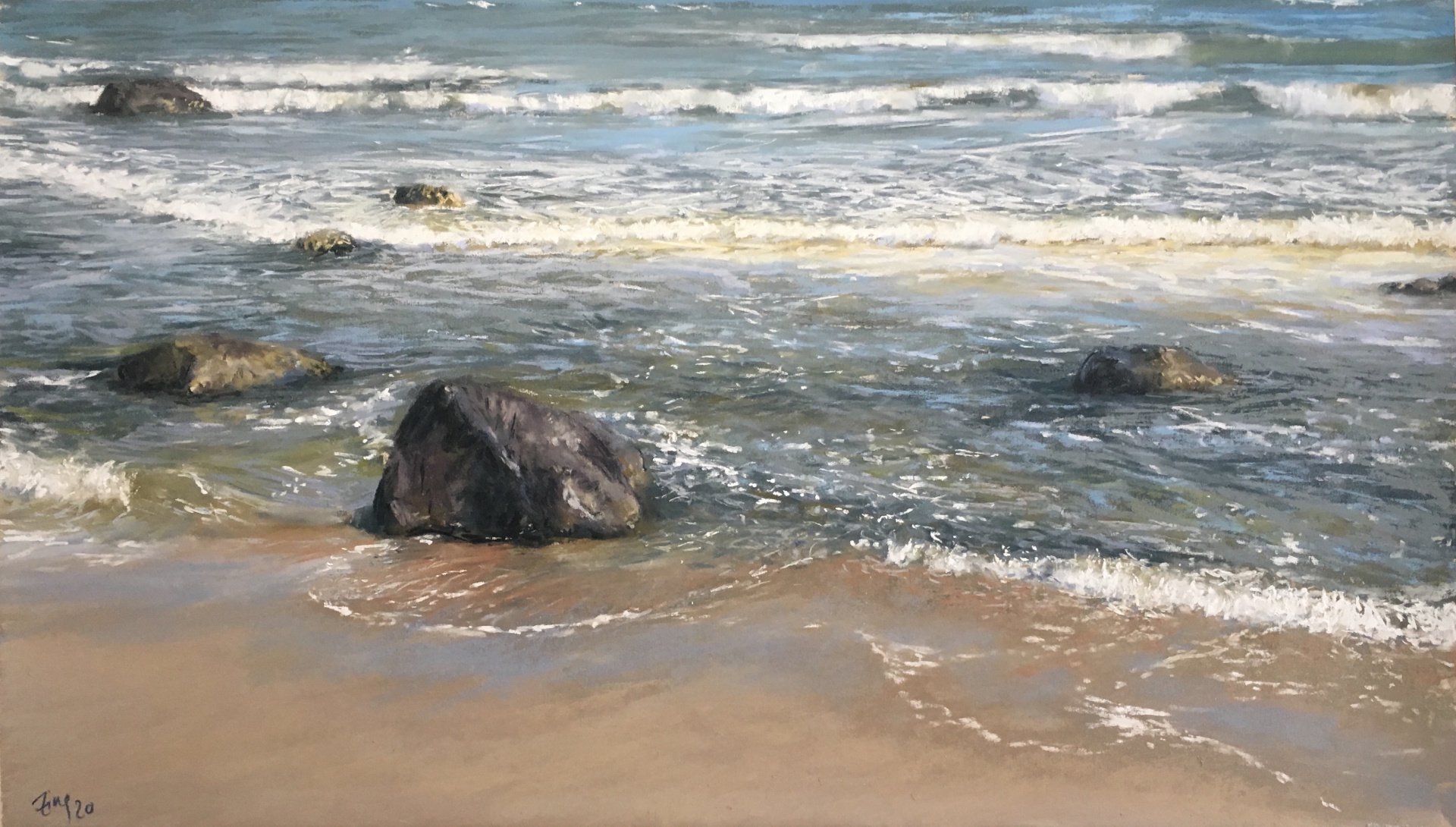 Shallow - Pastell, 40x68cm (2020) Shallow - Pastell, 40x68cm (2020)