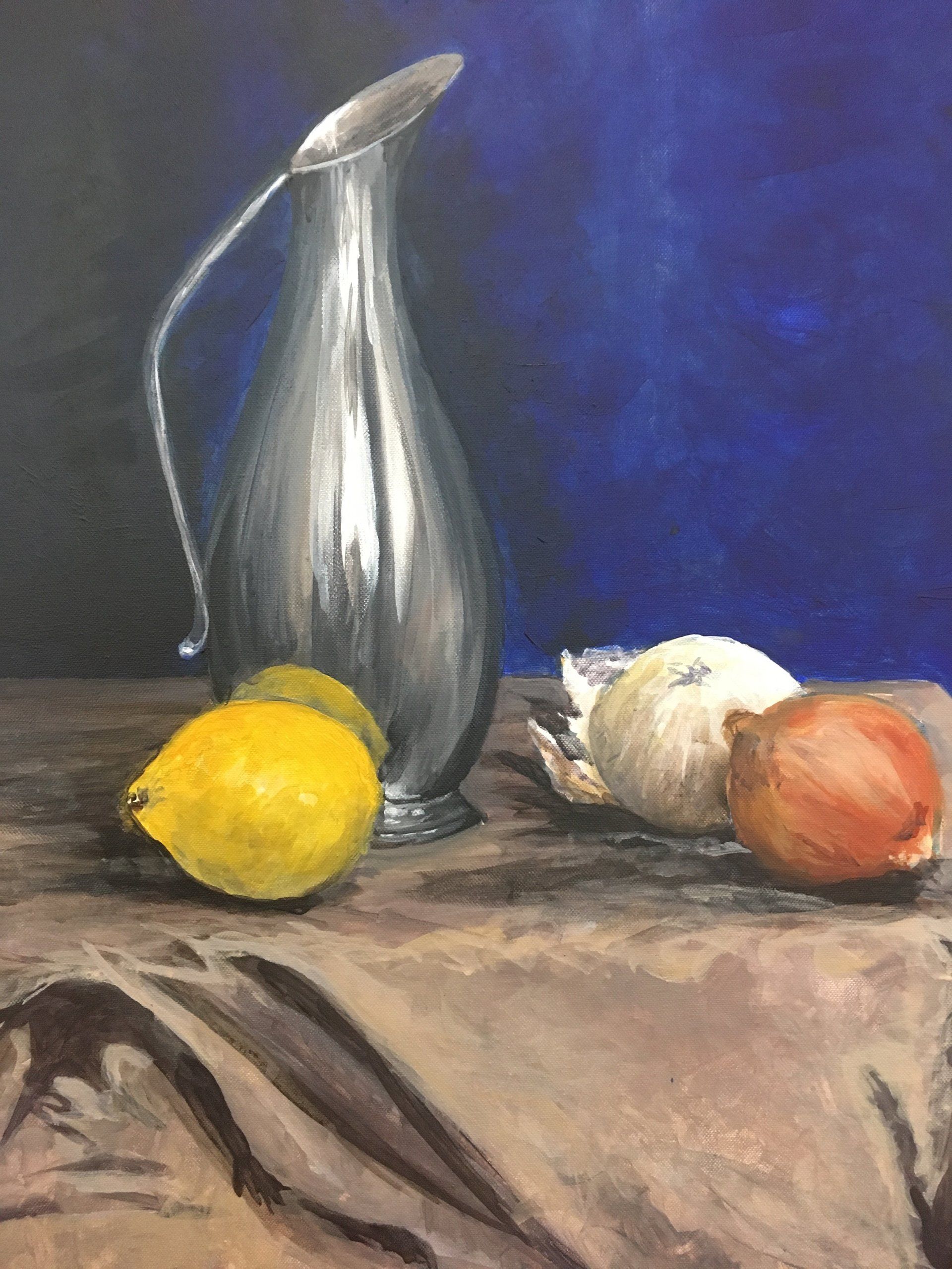 Silberner Krug – Acryl, 2016 (60x50cm) Silberner Krug – Acryl, 2016 (60x50cm)