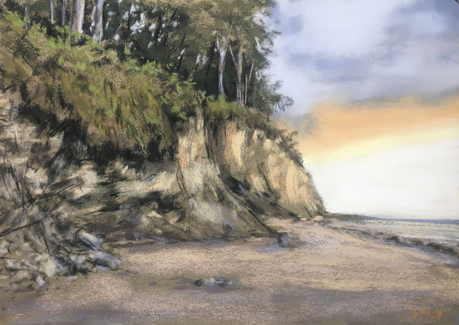 Steiles Ufer - Pastell, 30x40cm (2024) Steiles Ufer - Pastell, 30x40cm (2024)