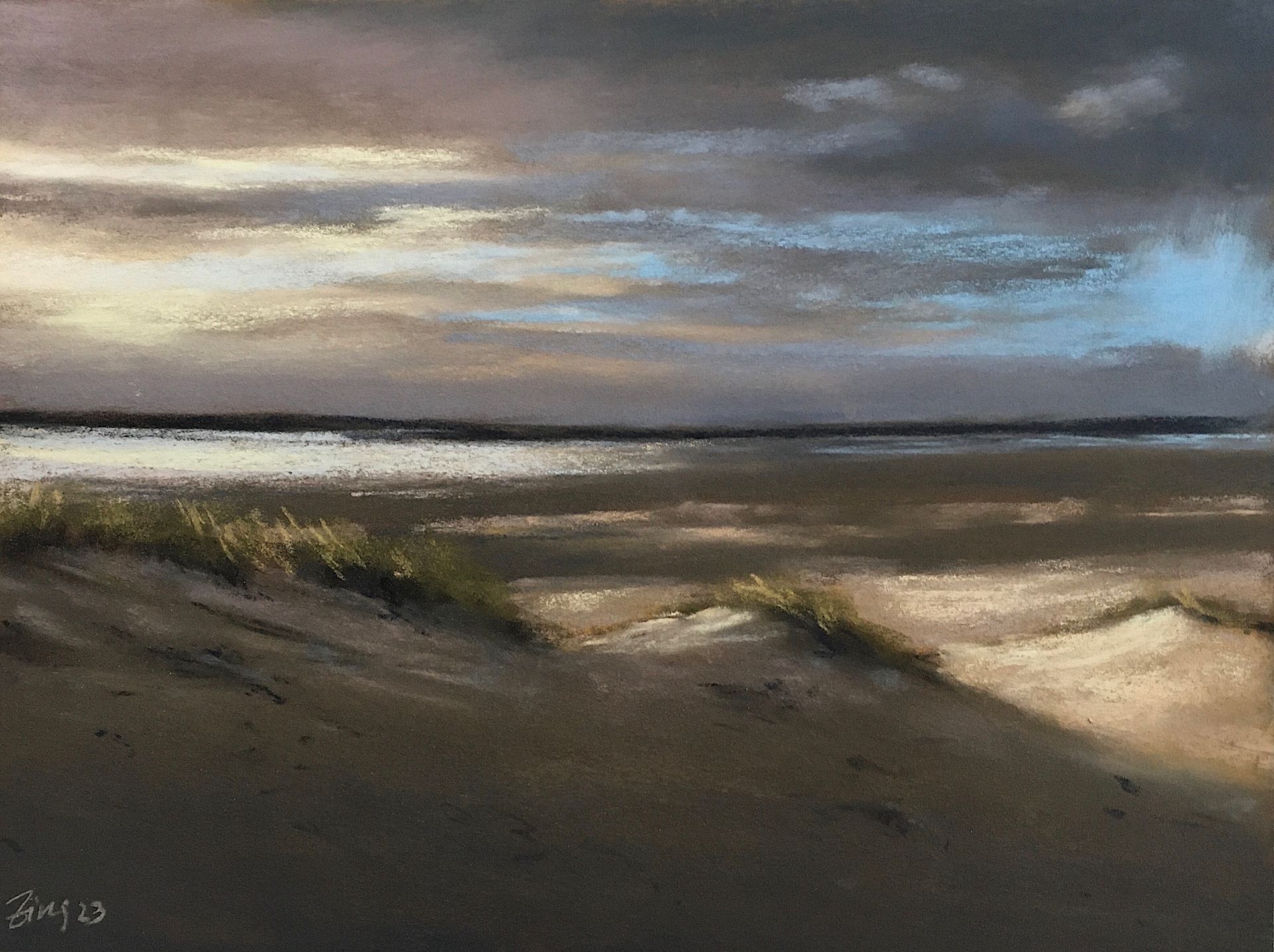 Dünen im Abendlicht - Pastell, 30x40cm (2023) Dünen im Abendlicht - Pastell, 30x40cm (2023)