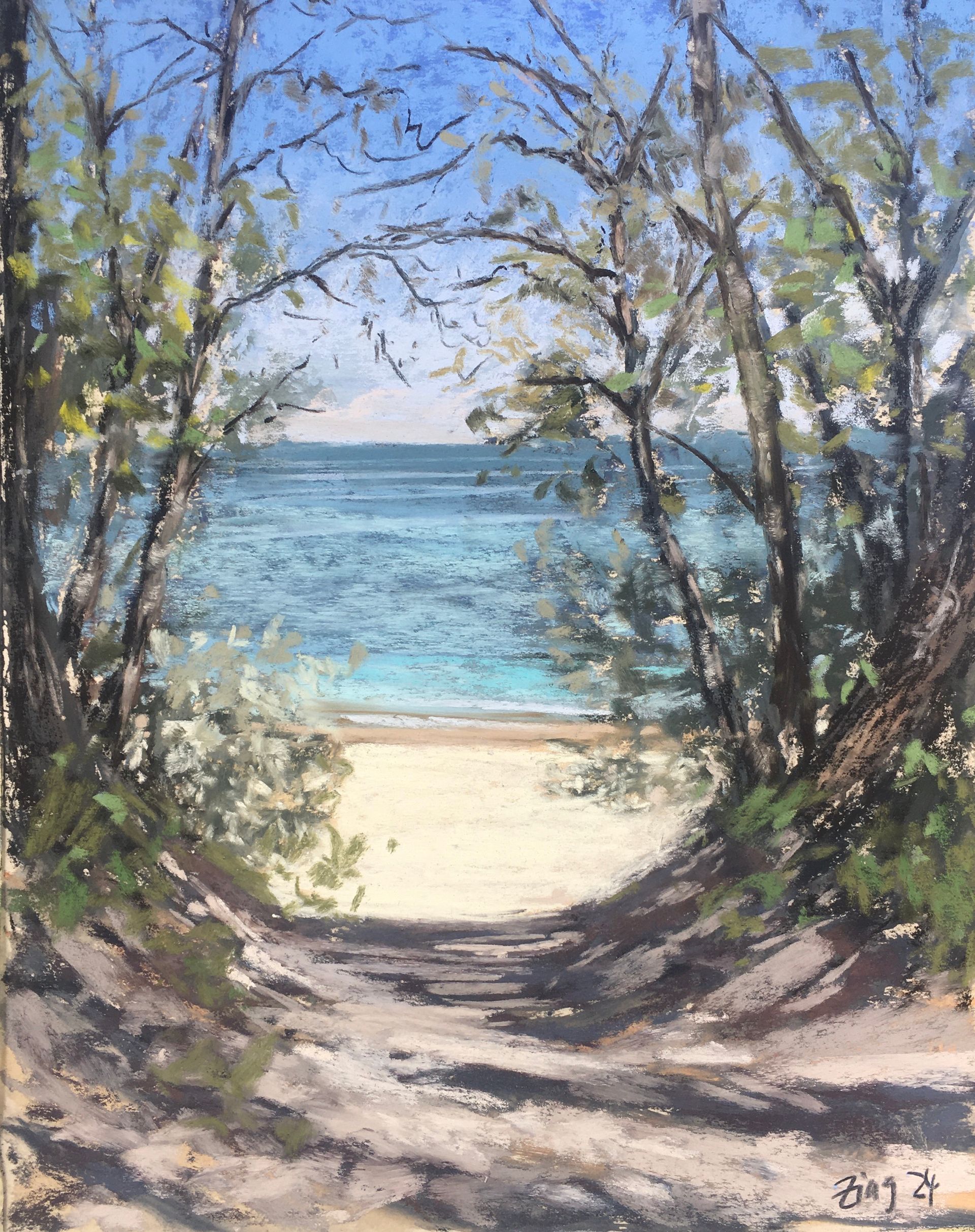 Strandübergang in Kühlungsborn - 40x30cm (2024) Strandübergang in Kühlungsborn - 40x30cm (2024)