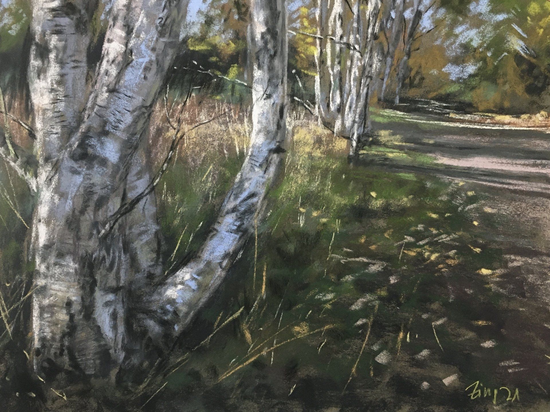 Tanz der Birken - Pastell, 25x32cm (2021) Tanz der Birken - Pastell, 25x32cm (2021)