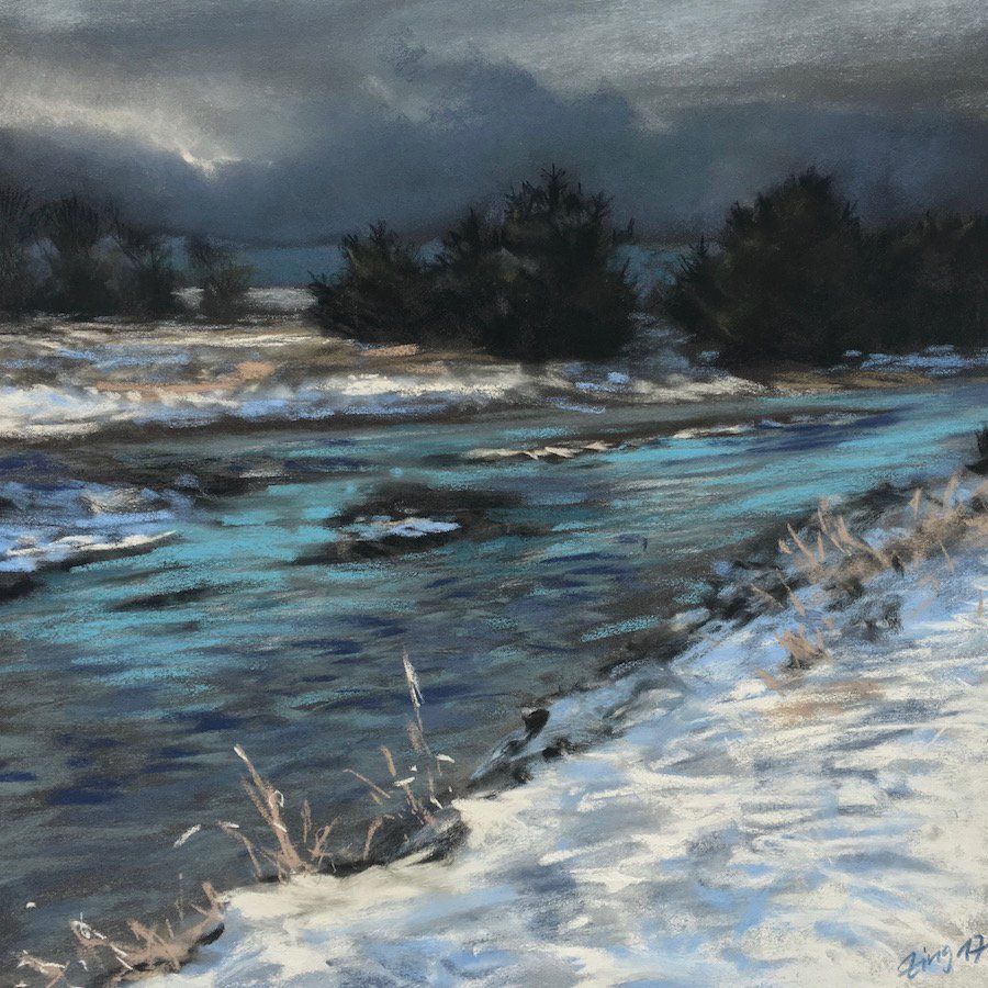 Winter Blues - Pastell, 40x40cm (2017) Winter Blues - Pastell, 40x40cm (2017)