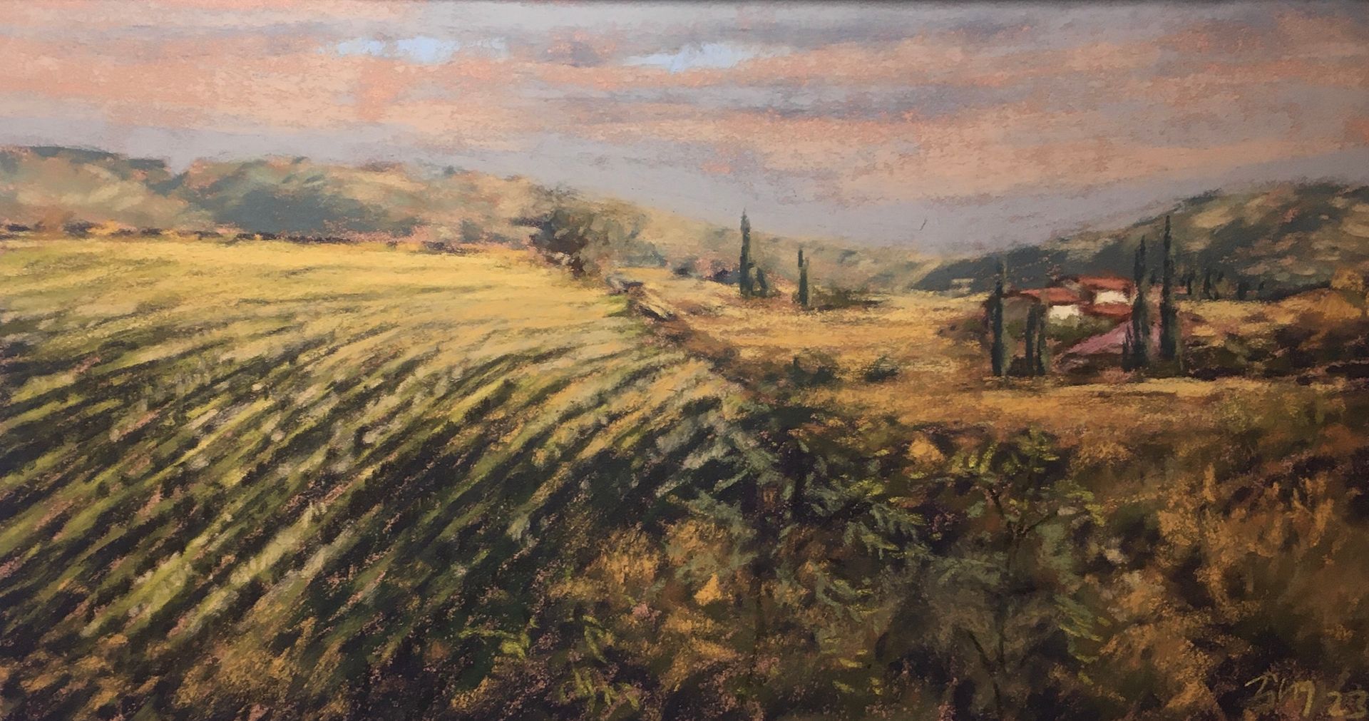 Toskanische Hügel - Pastell, 22x40cm (2023) Toskanische Hügel - Pastell, 22x40cm (2023)