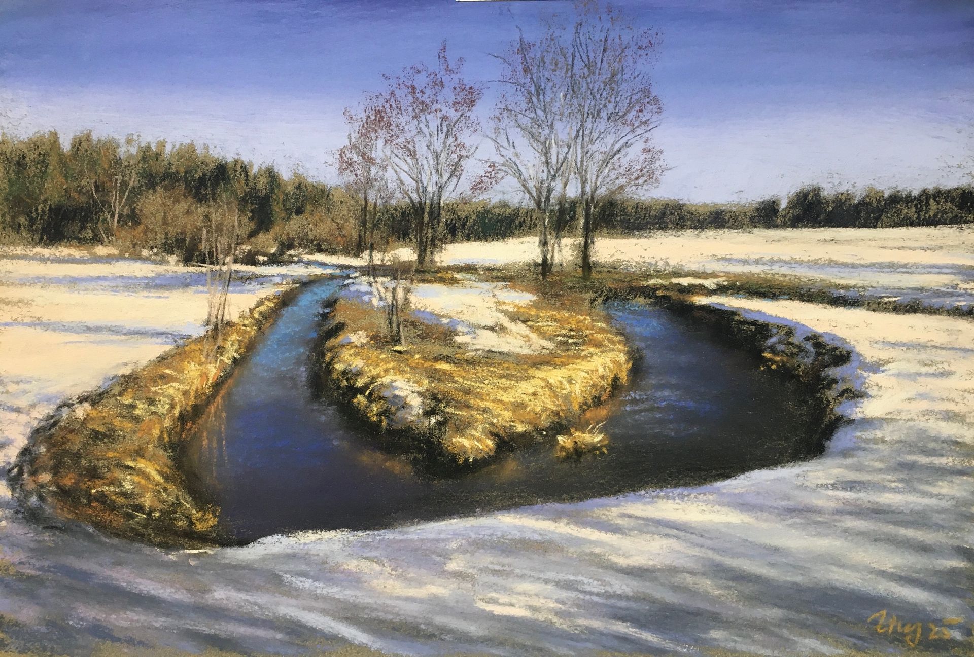 Kehre - Pastell, 27x30cm (2025) Kehre - Pastell, 27x30cm (2025)