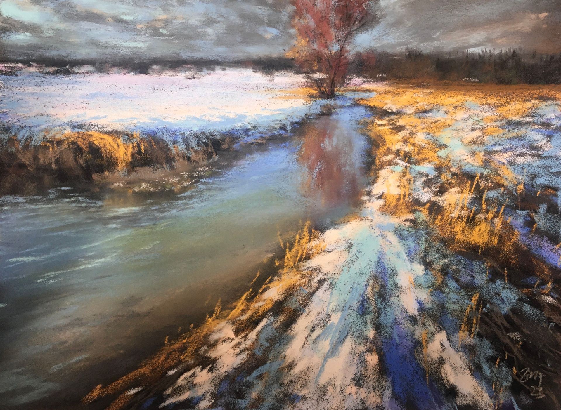 Winterhimmel, dramatisch - Pastell, 30x40cm (2023) Winterhimmel, dramatisch - Pastell, 30x40cm (2023)