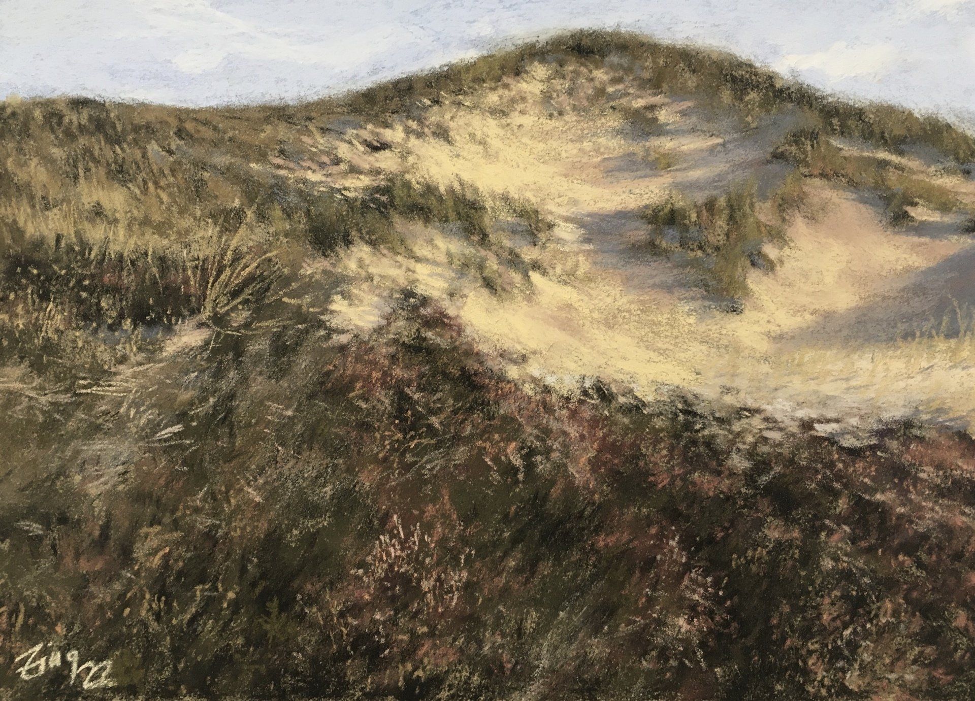 Tender Dune - Pastell, 22x32cm (2022) Tender Dune - Pastell, 22x32cm (2022)