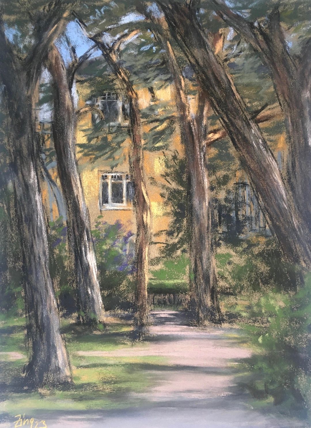 Das gelbe Haus - Pastell, 40x30cm (2023) Das gelbe Haus - Pastell, 40x30cm (2023)