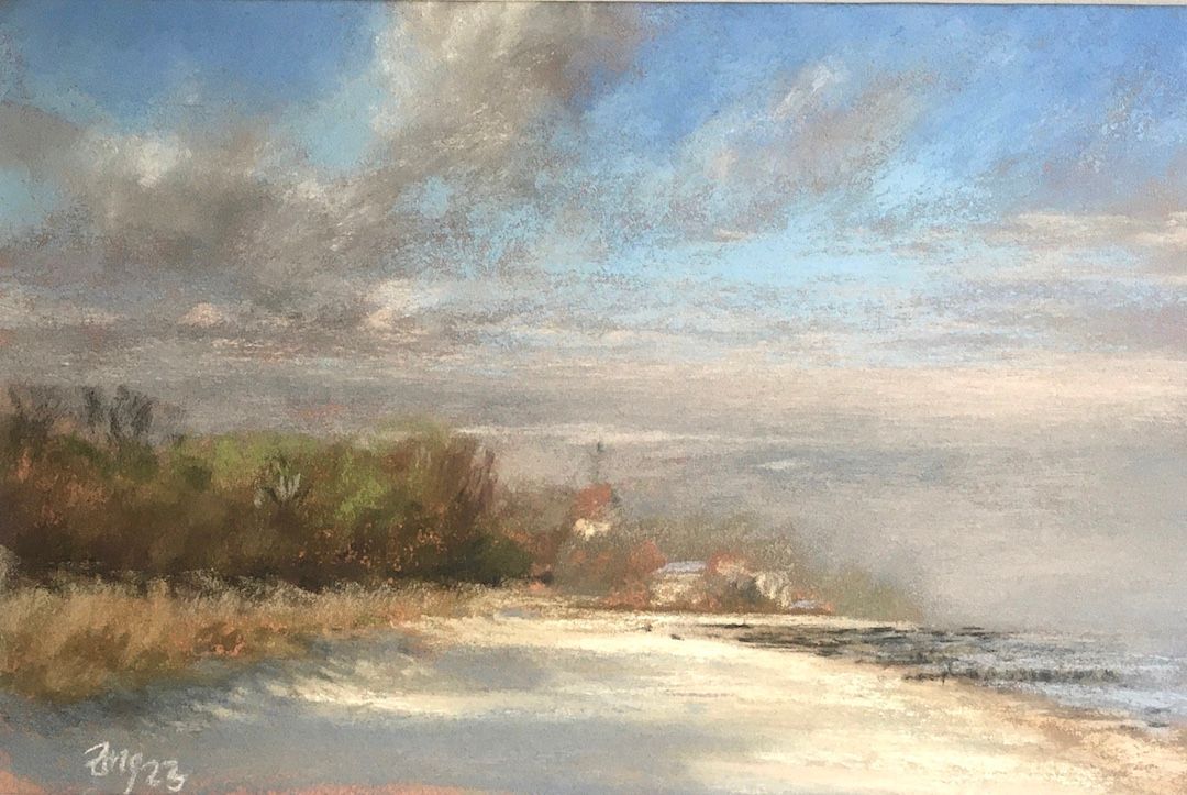 Kühlungsborn im Morgendunst - Pastell, 20x30cm (2023) Kühlungsborn im Morgendunst - Pastell, 20x30cm (2023)