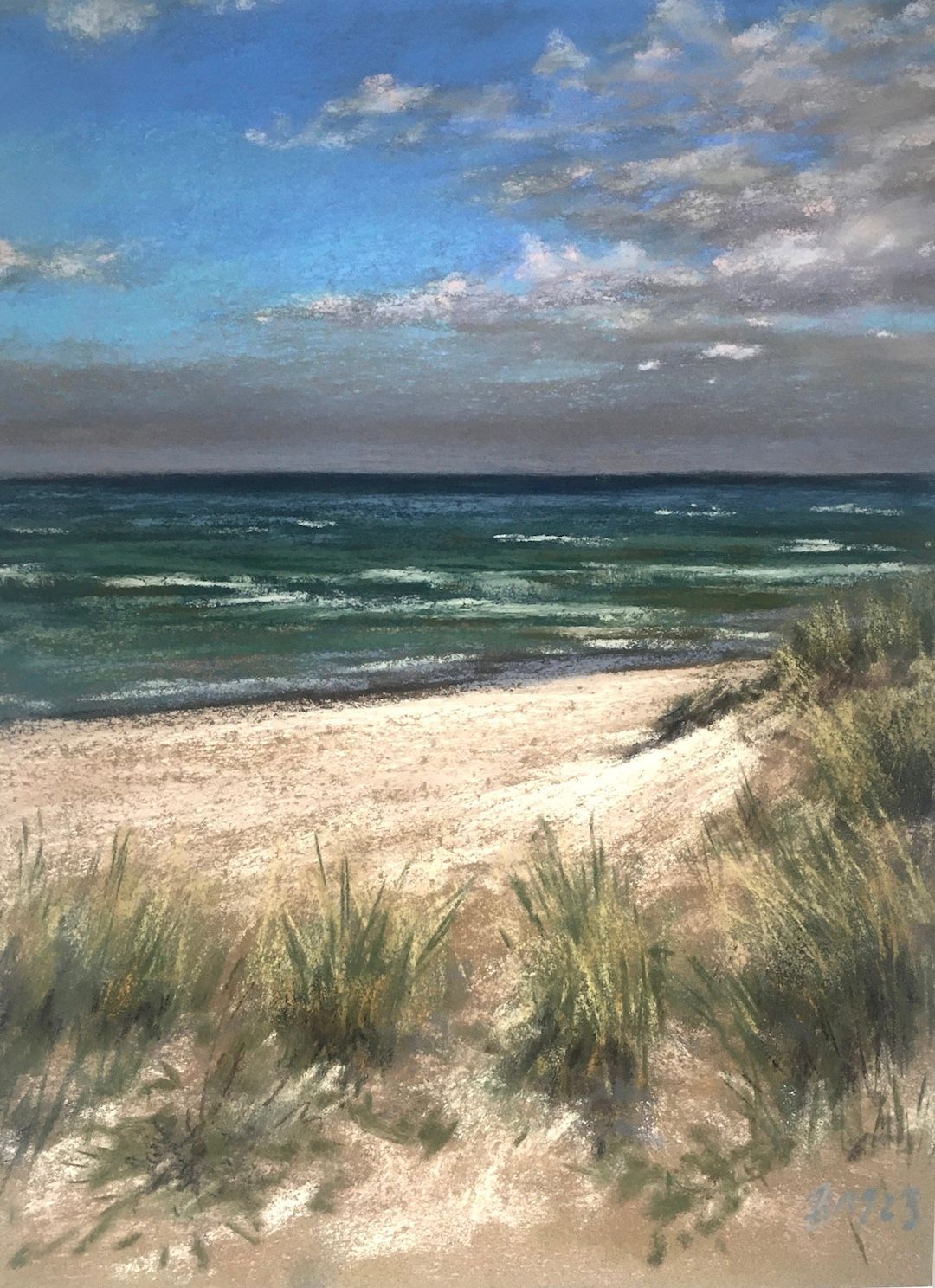 Blick von der Strandpromenade - Pastell, 40x30cm (2023) Blick von der Strandpromenade - Pastell, 40x30cm (2023)