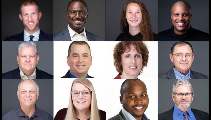 A collage of professional headshots.