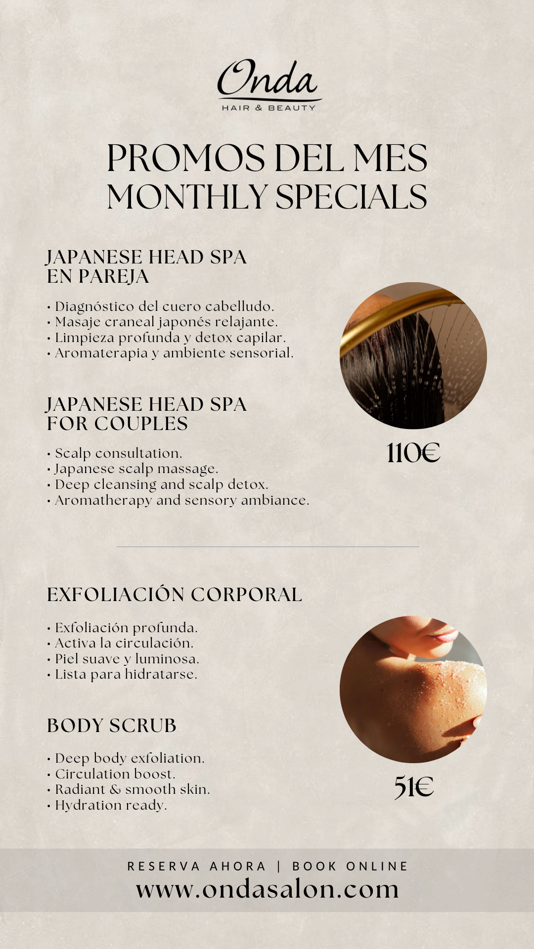 PROMOCIÓN DE ABRIL en Onda Salon Barcelona