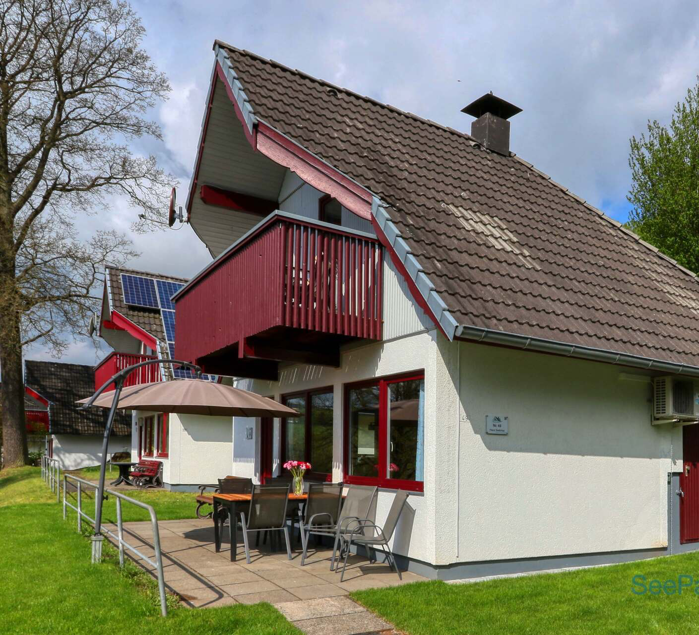 Ferienhaus See Urlaub Wasserski wandern Radfahren schwimmen entspannen