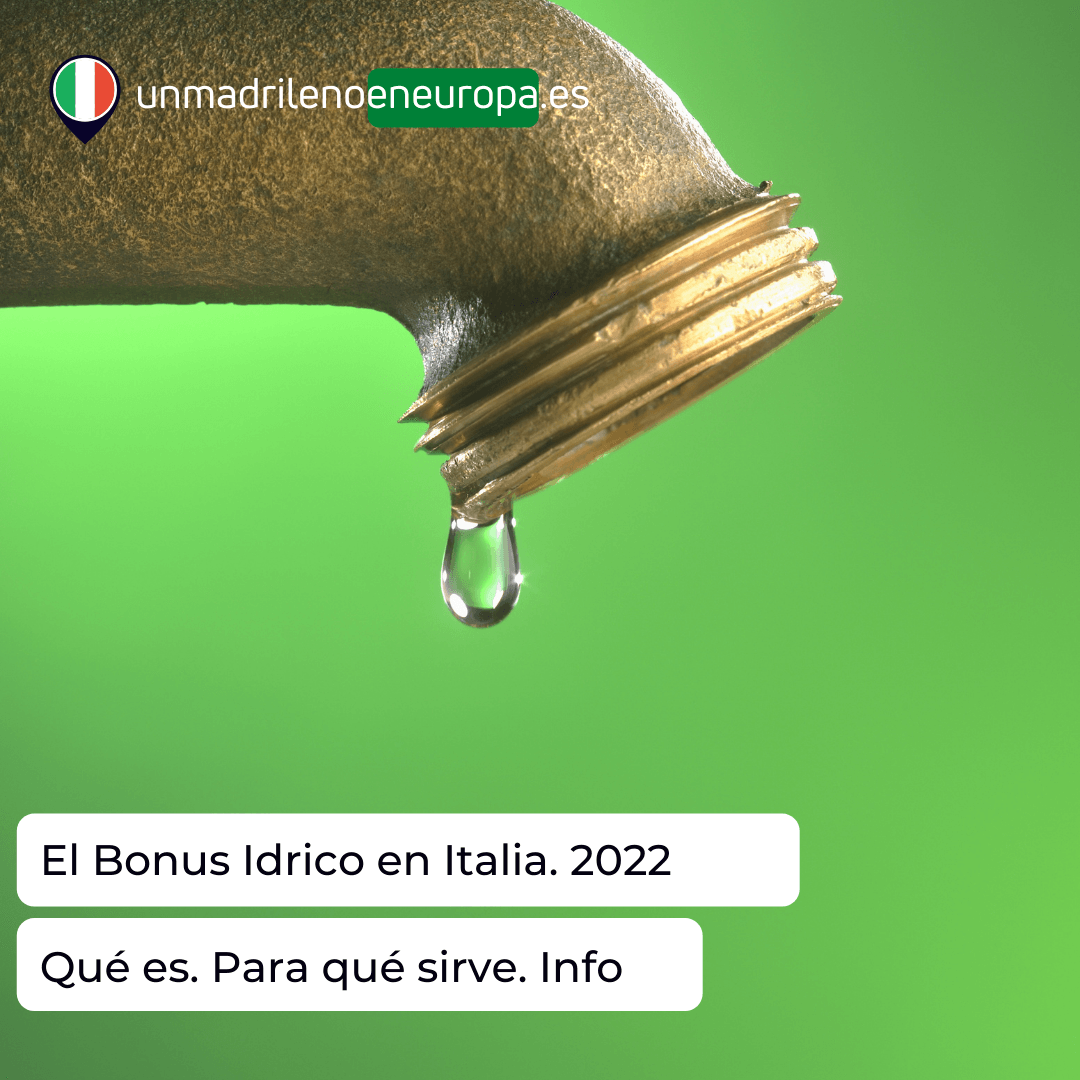 El Bono del Agua en Italia. Información.