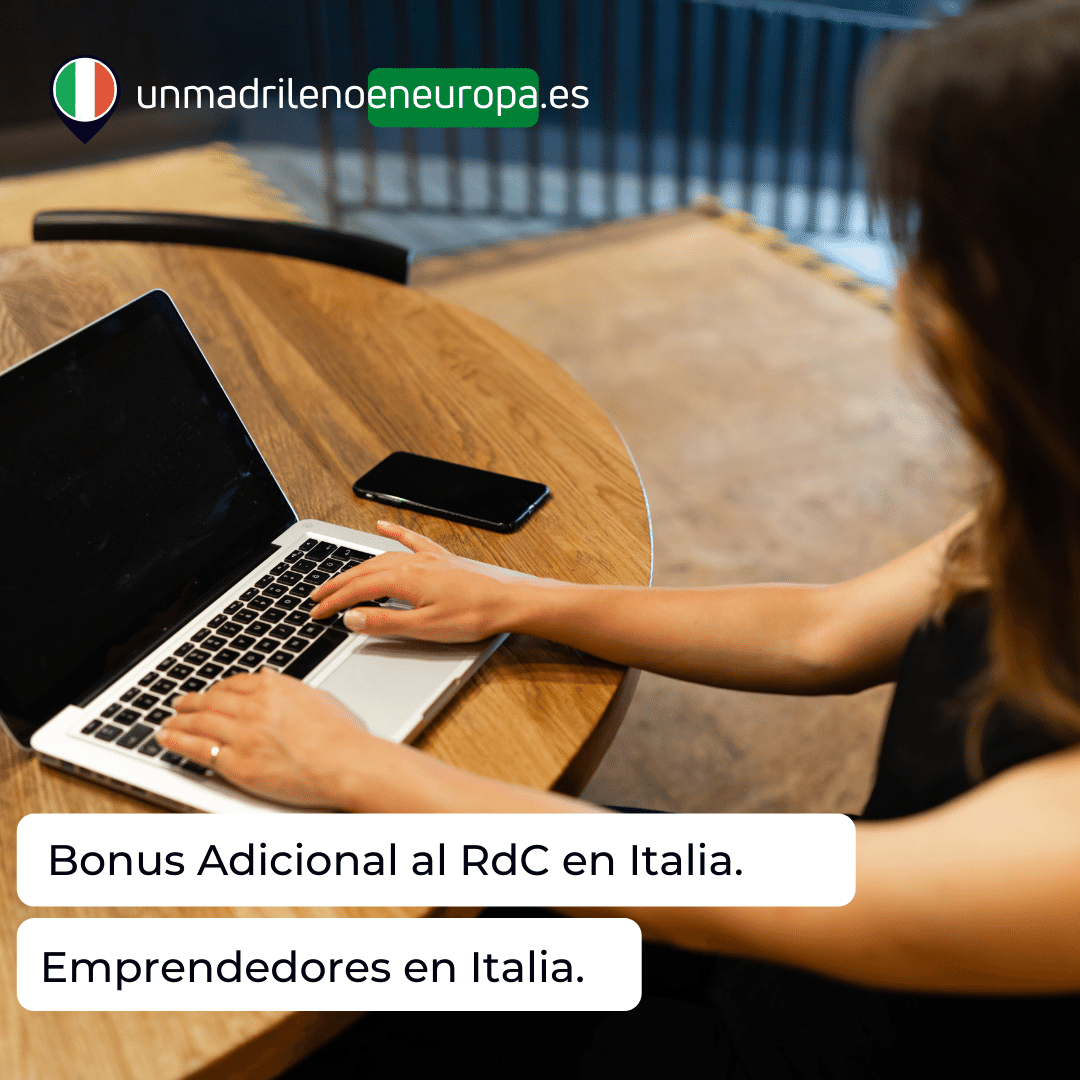 Emprender en Italia. Bono Adicional.