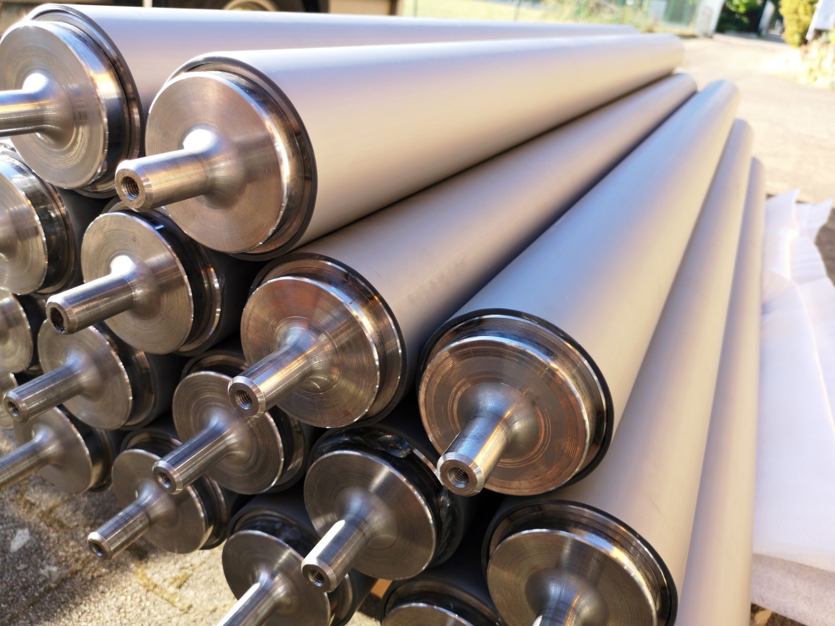 Transportwalzen mit PVC Schonbezug