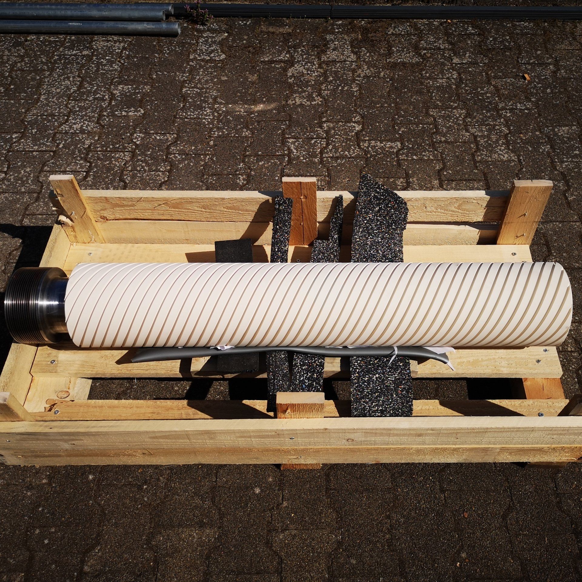 Antriebswalze Breitbandschleifer neu gummiert (alle Hersteller; SCM, Miller, DMC, Felder, Format4, Holzmann, uvm.)