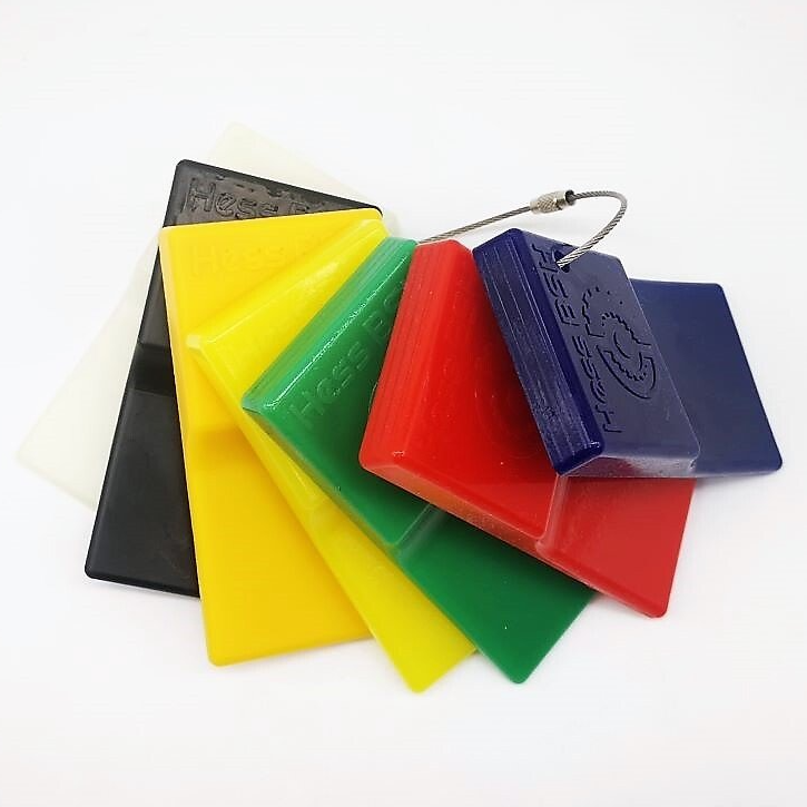 PU Musterfächer mit einer Auswahl möglicher Farben