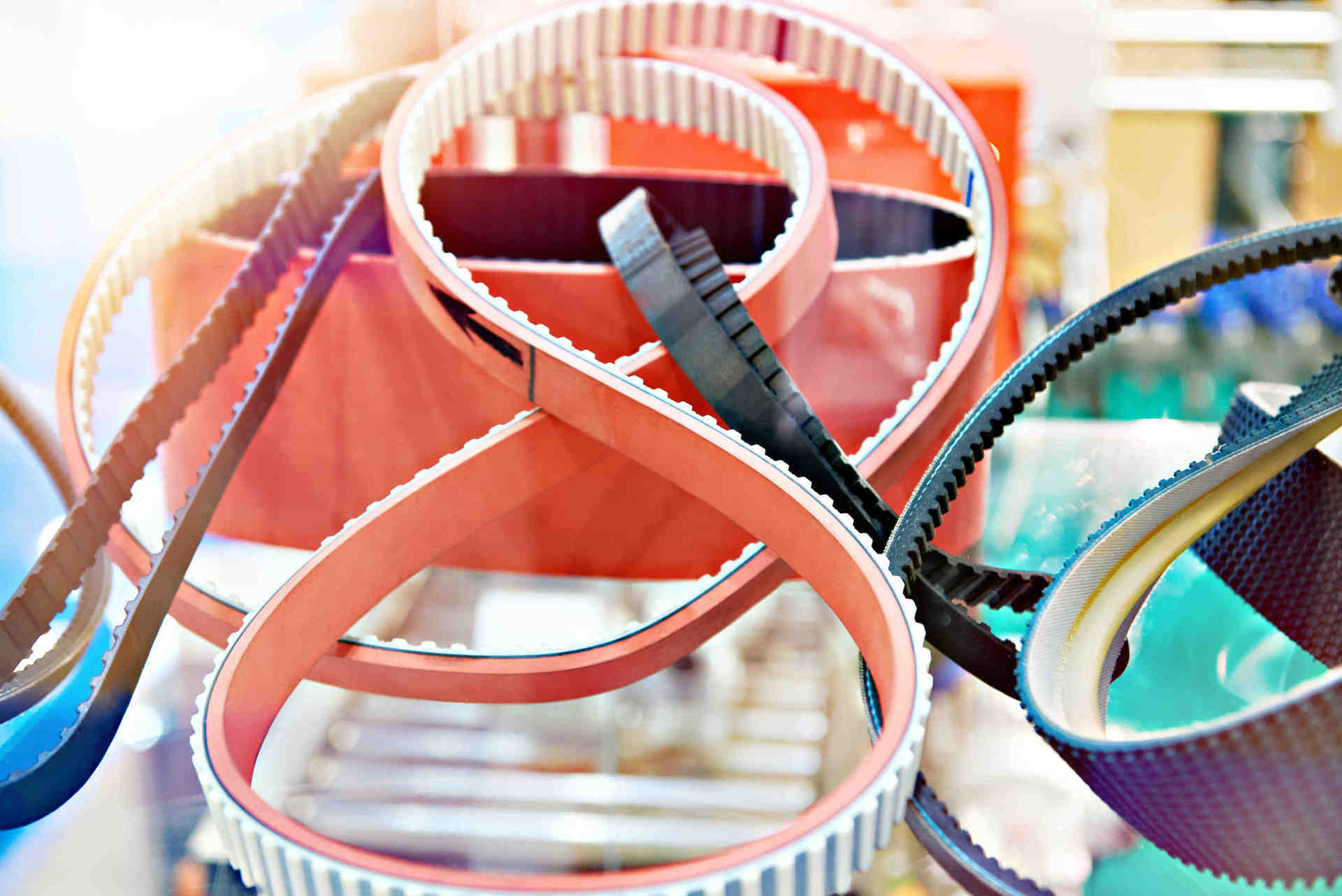 PU Zahnriemen, Neopren Keilriemen, beschichtet, gummiert, Supergrip, Roughtop, mit Keilleiste, Linatex