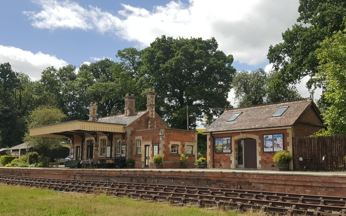Rowden Mill Station, a beautifully restored GWR train station in rural North Herefordshire, on a closed line