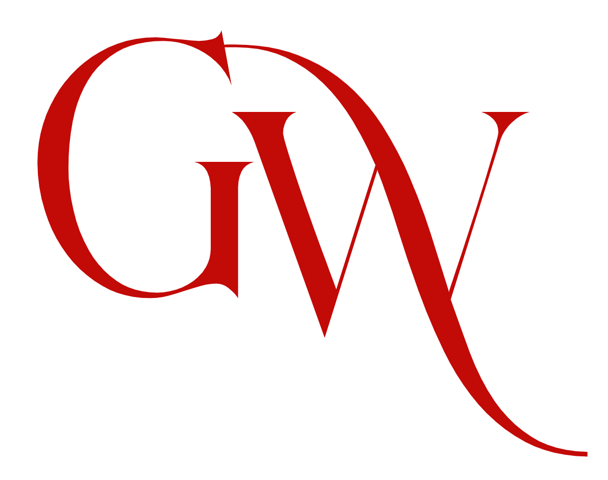 Gary Winter Red Monogram Logo