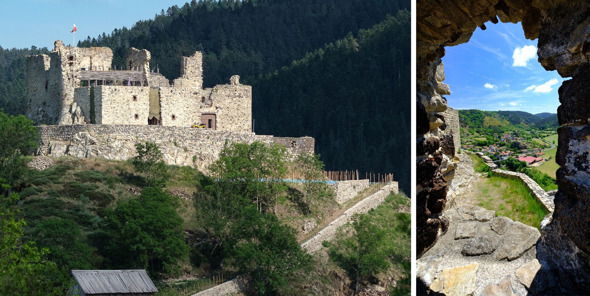 Château de Beaufort à Goudet en Haute Loire.