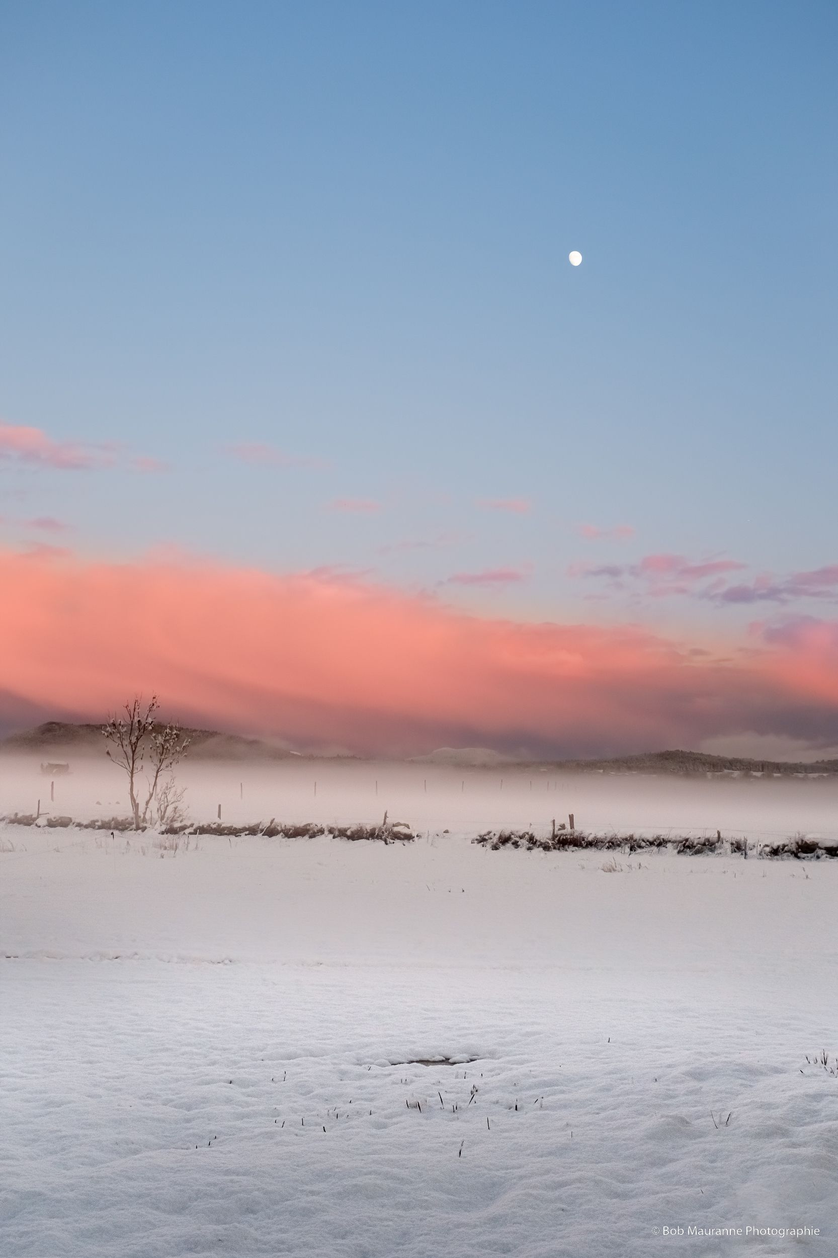 Couché de soleil à Ponteils, Saint-Martin de Fugères en Haute Loire.