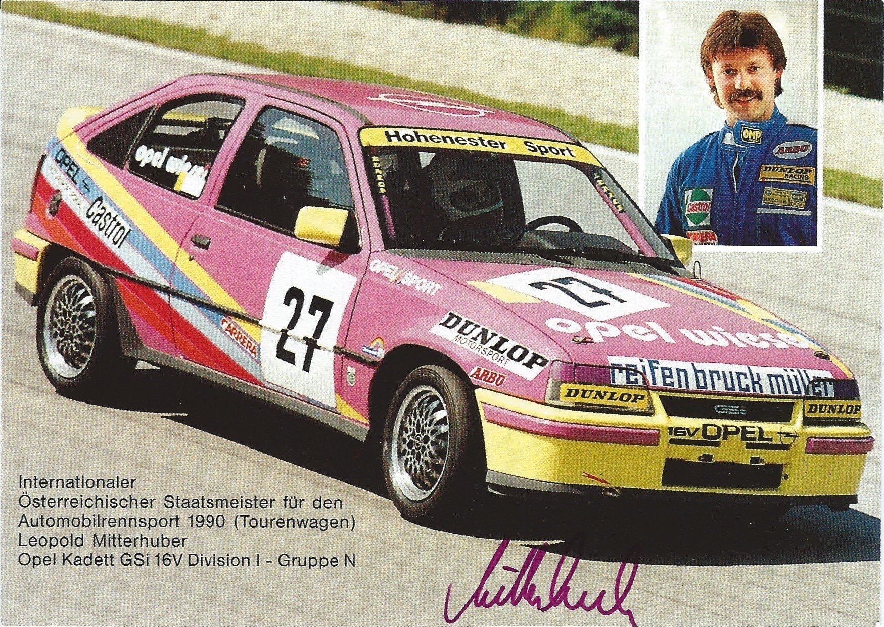 Autogramm Leopold Mitterhuber Opel